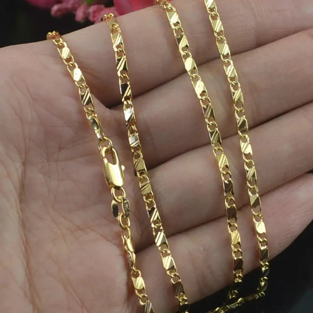 Unisex Prachtige 18K Goud Gevulde Ketting VIQA© NEDERLANDGoud