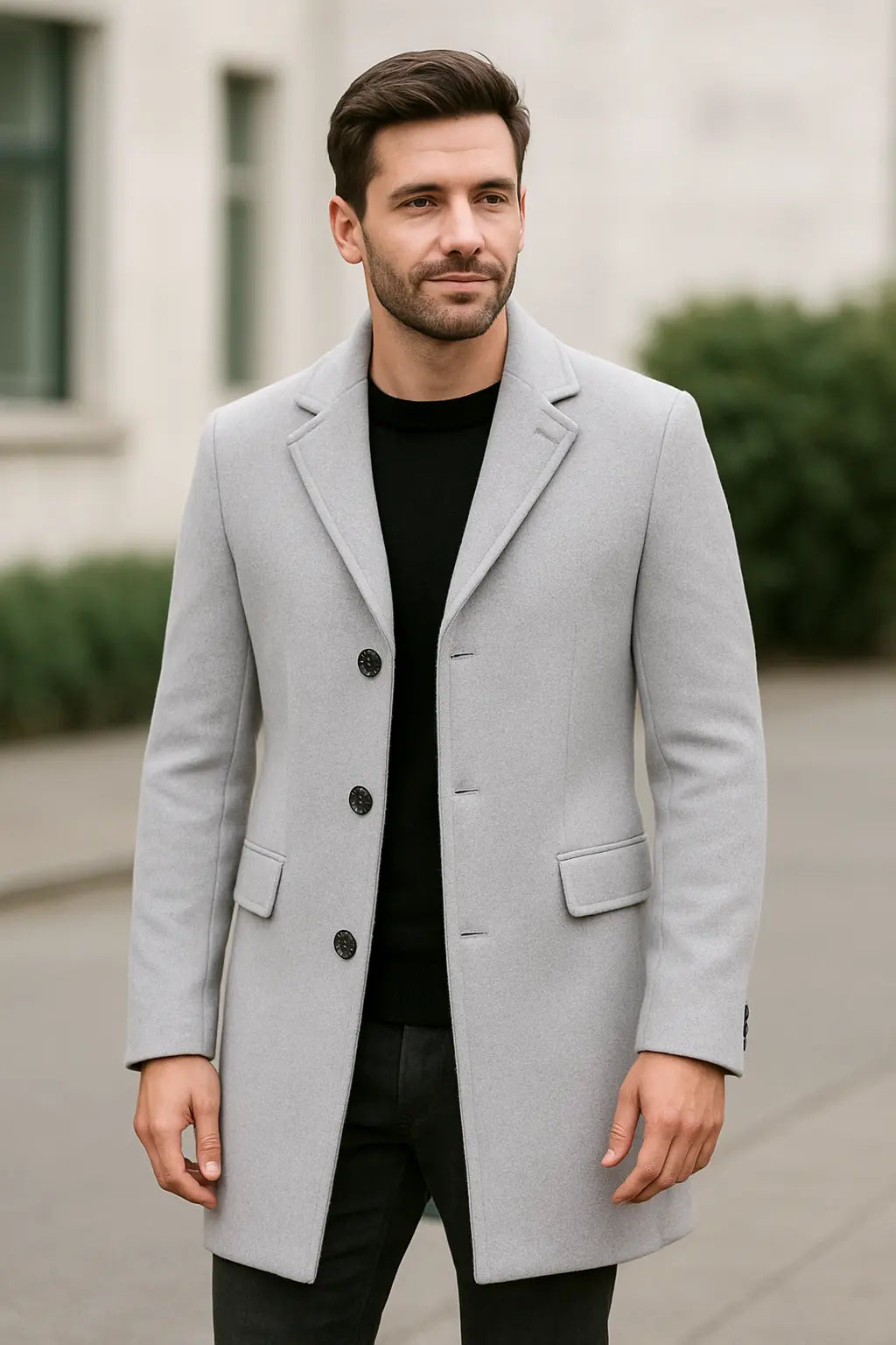 Casual Trenchcoat Voor Heren, Lange, Enkelrijige Jas In Effen Kleur, Lichtgewicht Modieuze Bovenkleding | VIQA VIQA© NEDERLAND