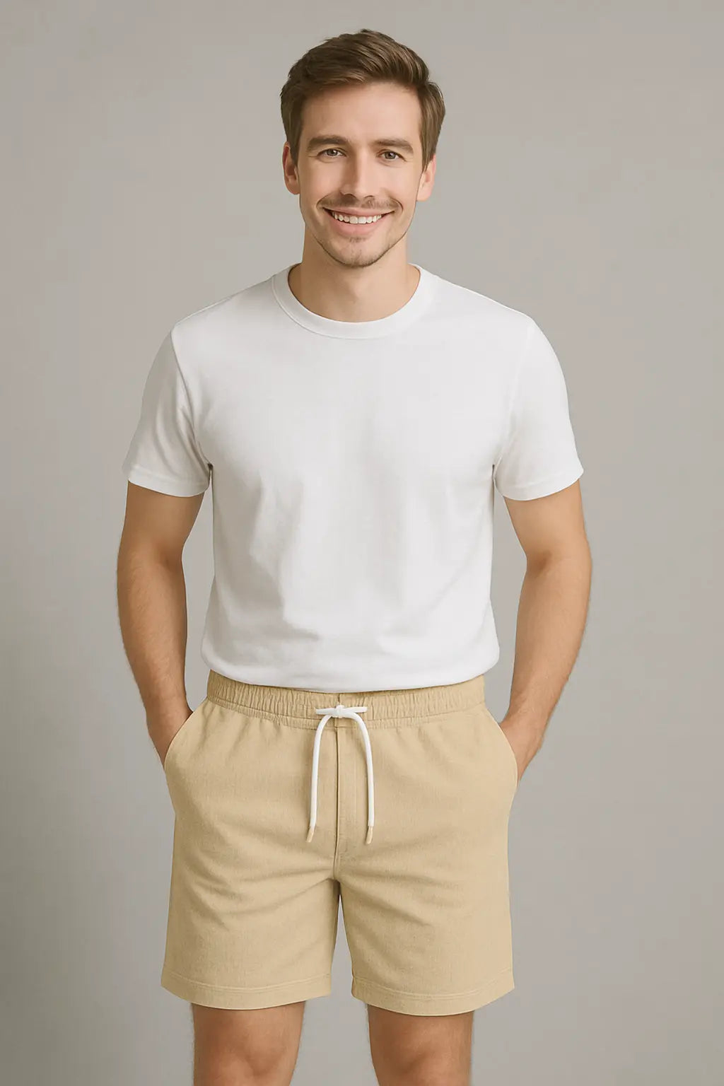 Noah Heren Zomer Comfort Verstelbaar Shorts VIQA© NEDERLANDKaki-2XL