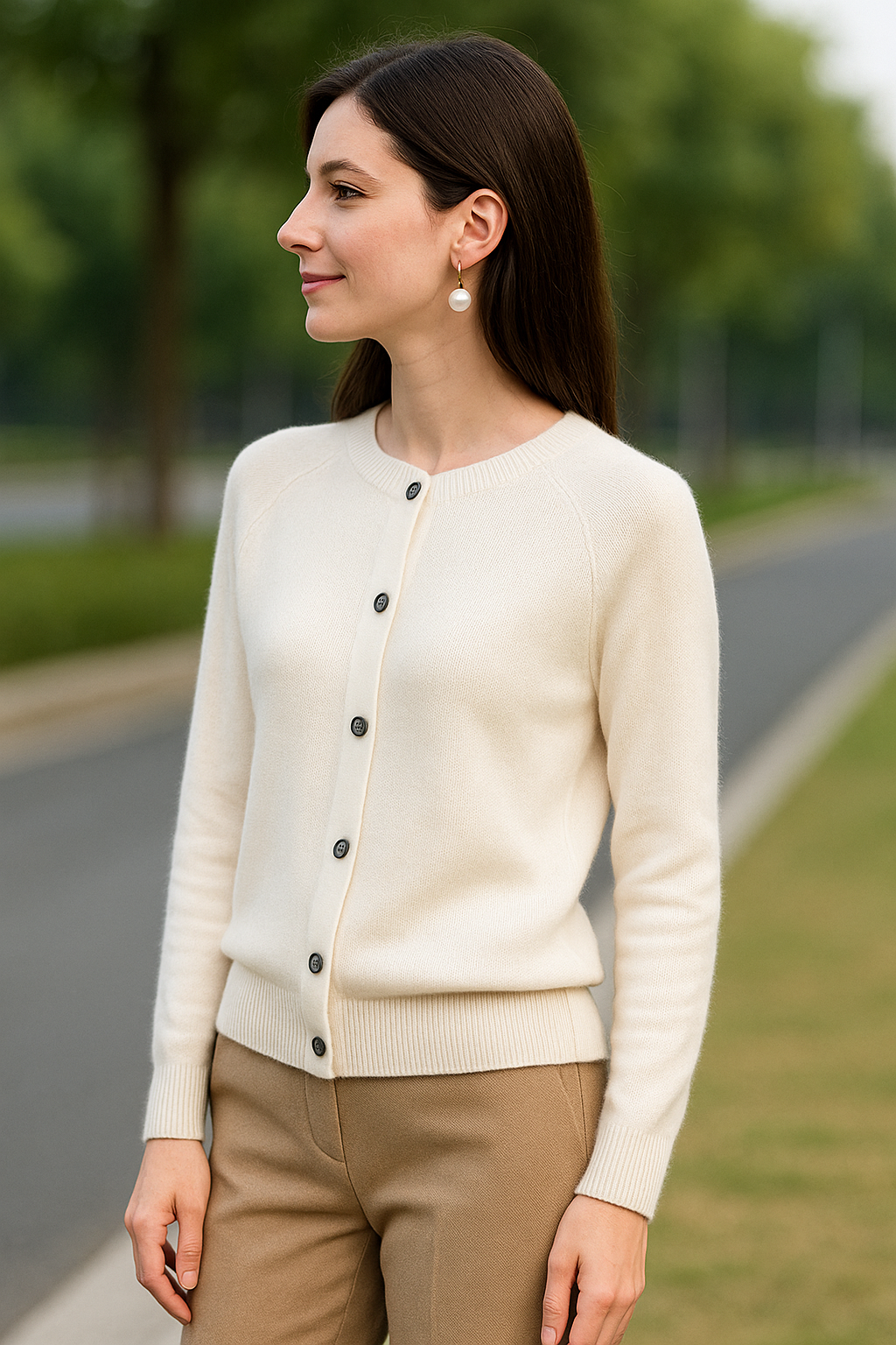 Dames Merinowollen Kardigan, Chique Zachte Gebreide Trui Met Ronde Hals Voor Herfst En Winter | VIQA VIQA© NEDERLAND