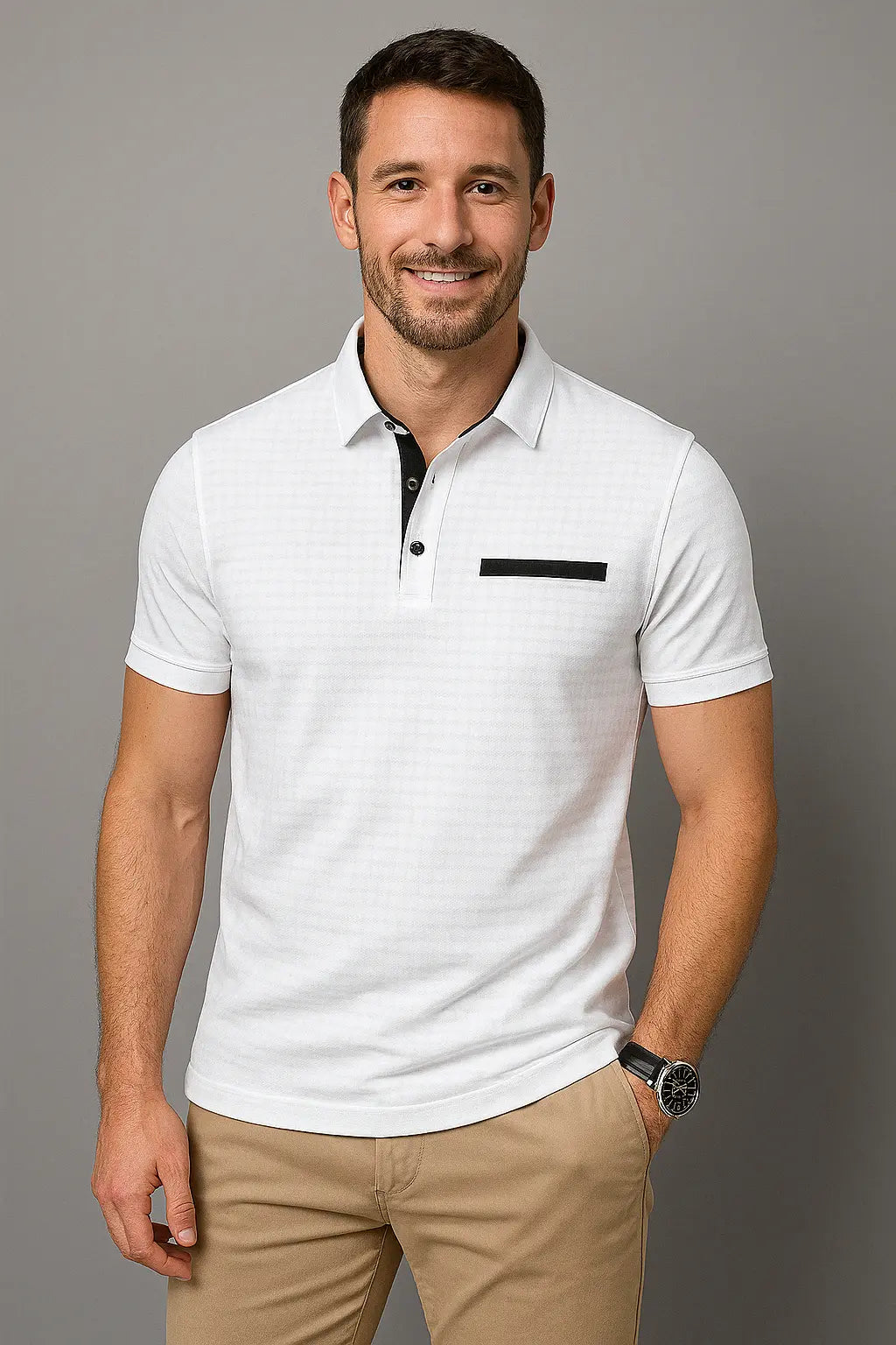 Barry Heren Oranje Ademend Polo Shirt Met Zak VIQA© NEDERLAND