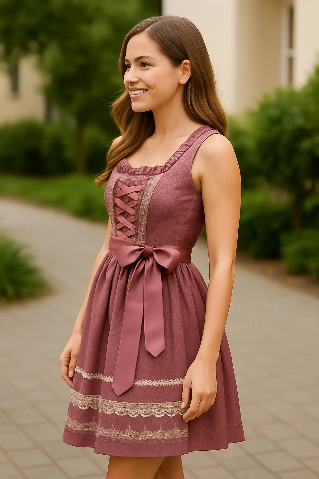 Dirndl-Jurk Voor Dames, Oktoberfest Beierse Midi-Kostuum Met Schort, Traditionele Bieroutfit | VIQA VIQA© NEDERLAND