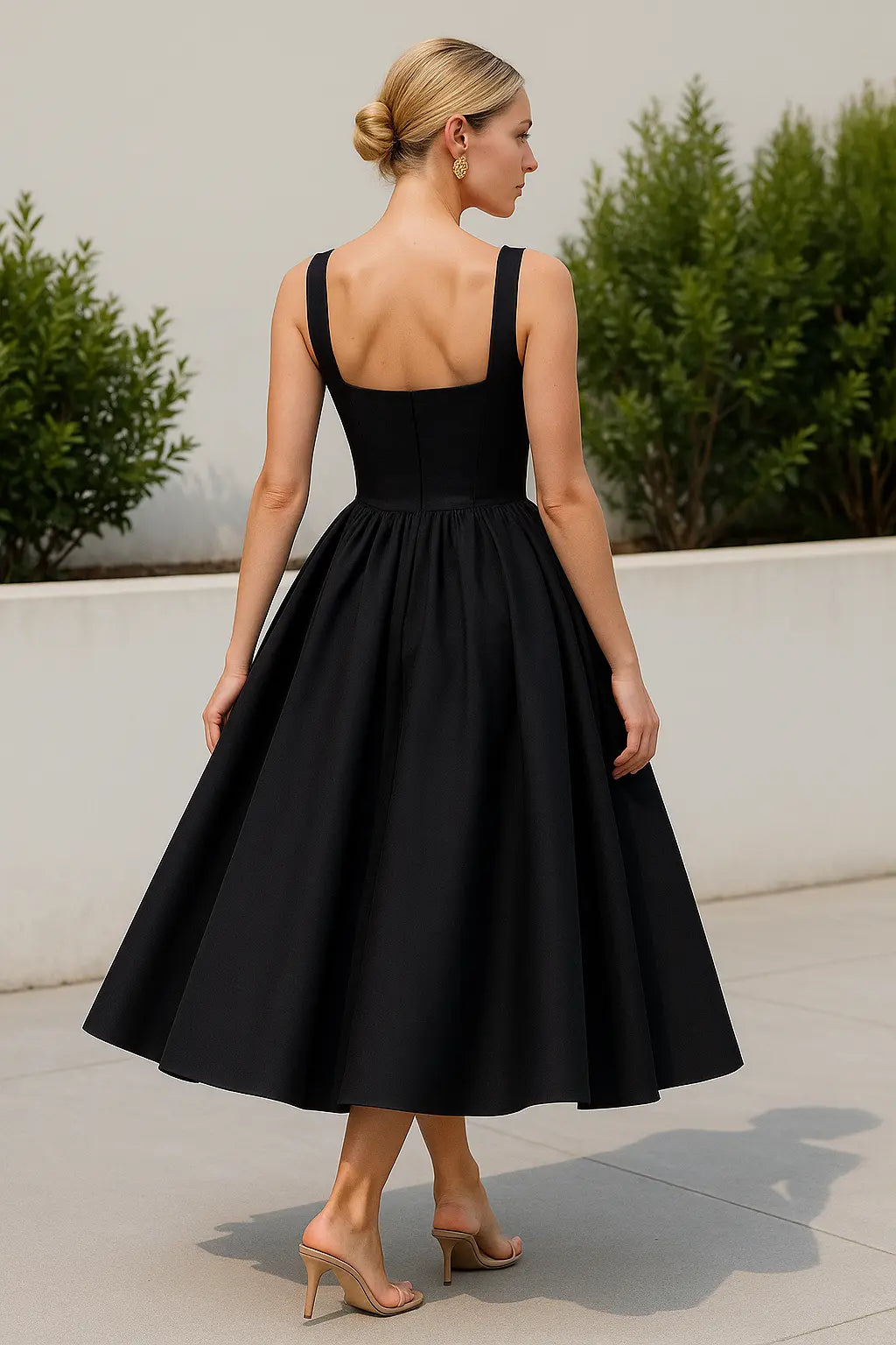 Dames Cocktail Jurk, Elegante Off-Shouder Vierkante Hals Hoge Taille Grote Hem Feestjurk | VIQA VIQA© NEDERLAND