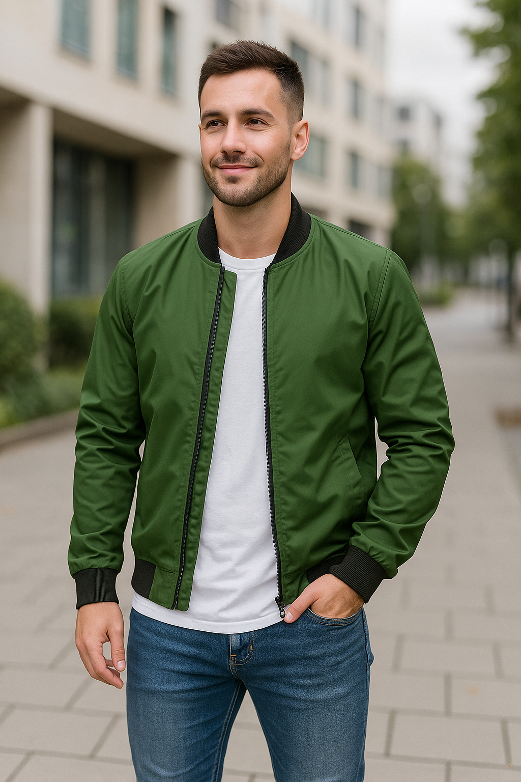 Heren Pilotenjack, Casual Bomberjack Met Ritssluiting Voor Winter- En Herfst Streetwear | VIQA VIQA© NEDERLAND