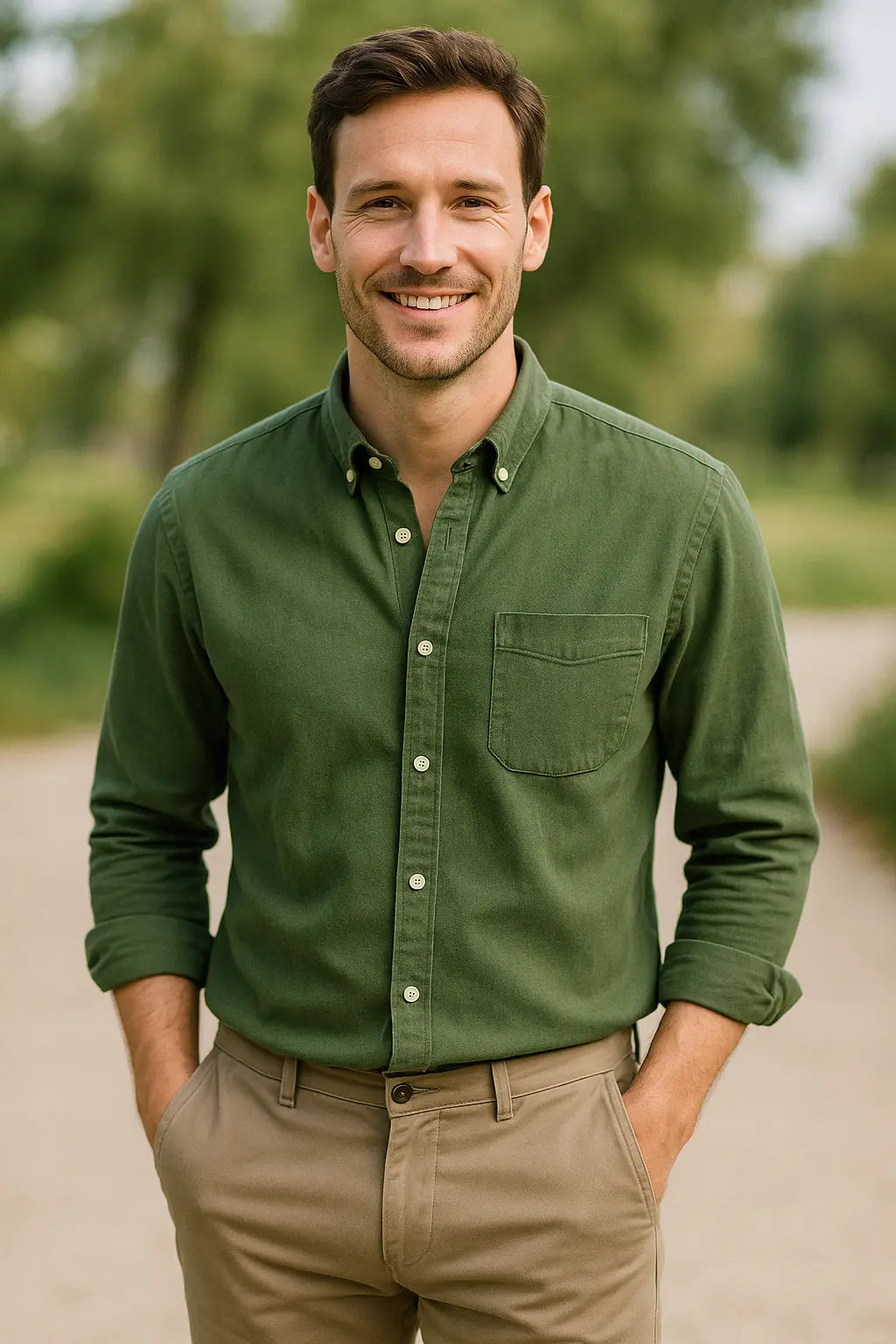 Heren Overhemd Met Lange Mouwen En Kapsel, Effen Kleur Knop-Omhoog Casual Kantoor Vest Stijl Top | VIQA VIQA© NEDERLAND