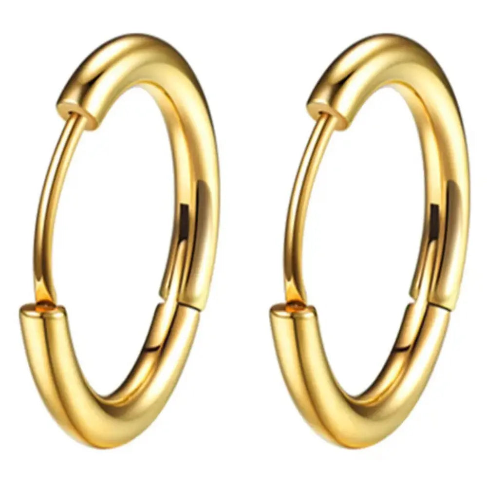 Unisex Roestvrij Stalen Hoepel Oorbel Studs VIQA© NEDERLANDGoud-20mm