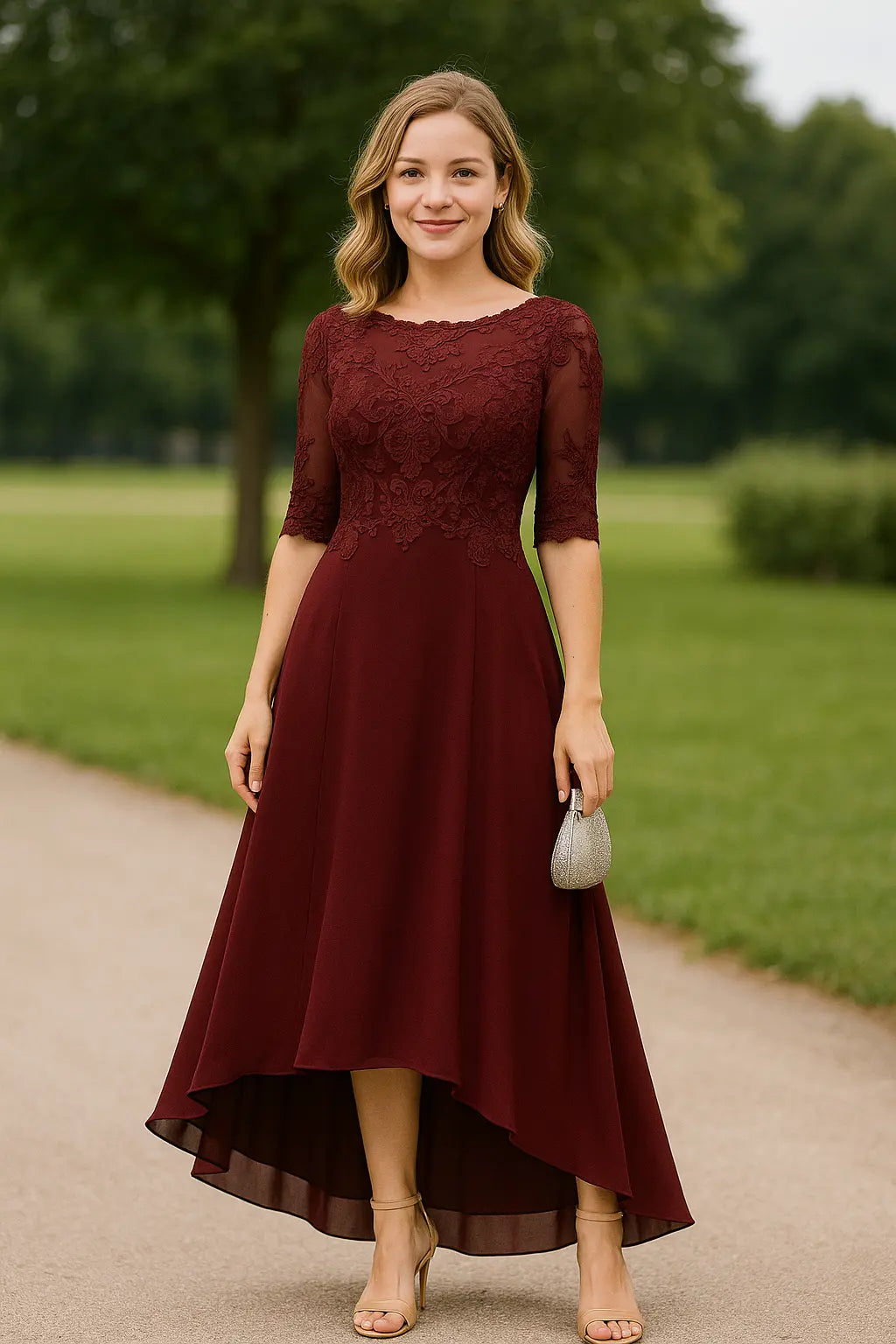 Dames Maxi Gala Jurk, Elegante Lange Bruiloft A-Lijn Feestjurk | VIQA VIQA© NEDERLAND