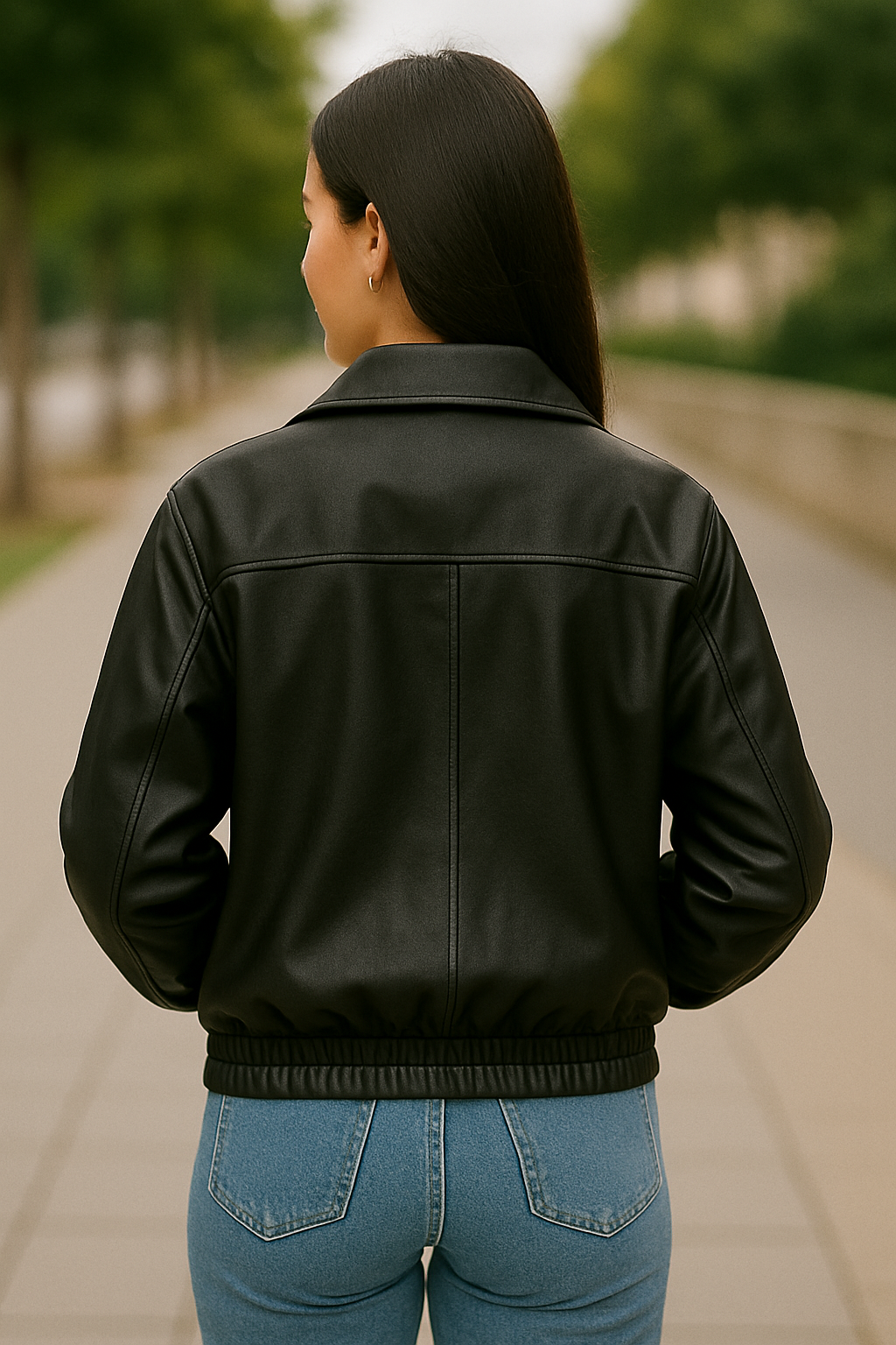 Dames PU-Leren Jas, Losvallende Jas Met Ritssluiting, Herfst En Winter Casual Mode Bovenkleding | VIQA VIQA© NEDERLAND