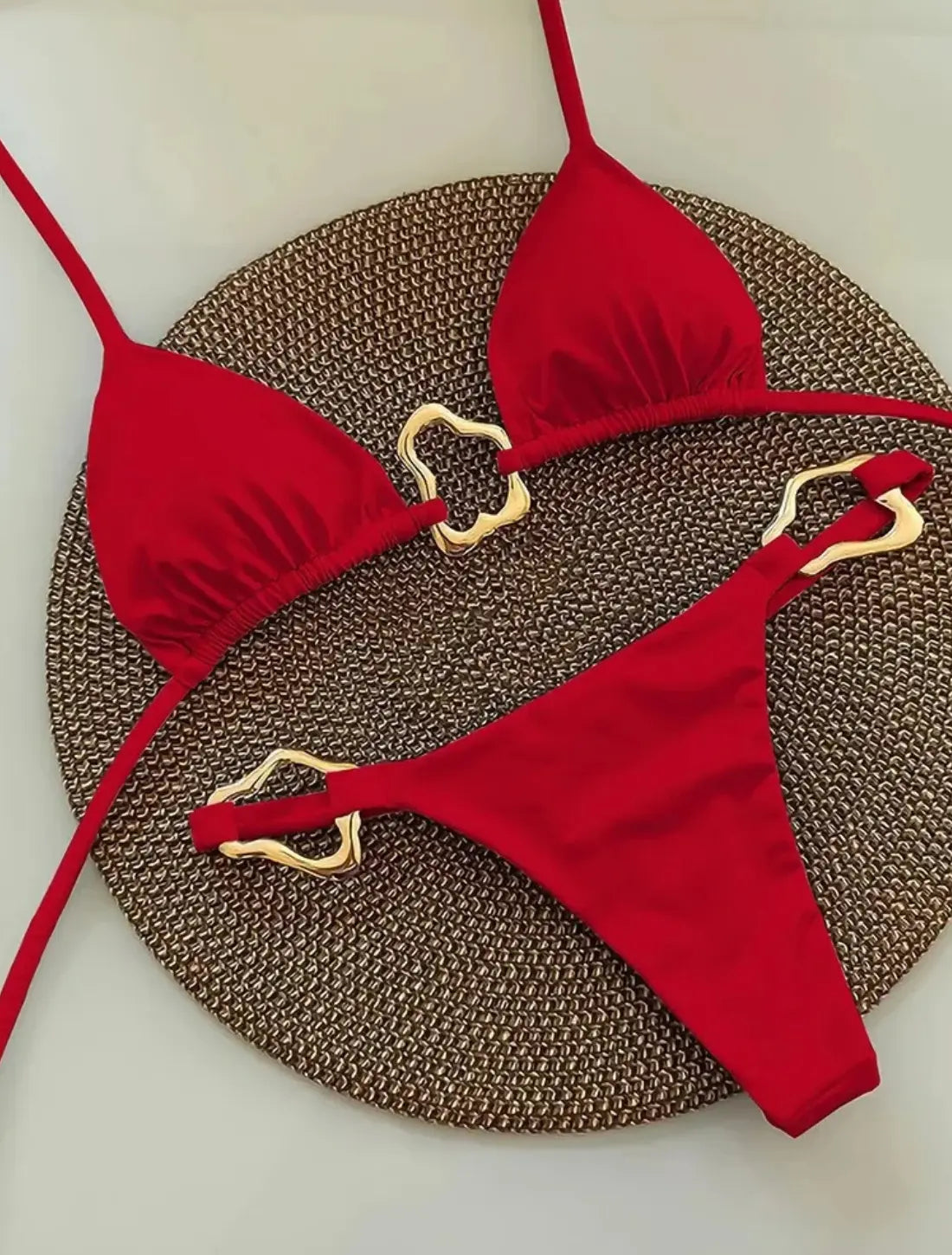 Dames Zomers Tweedelig Badpak Bikini Set Met Hoge Taille | VIQA VIQA© NEDERLANDRood-L