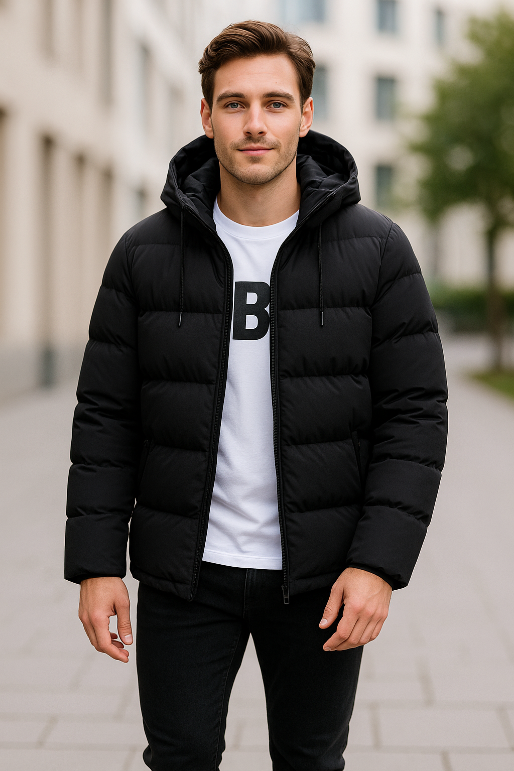 Heren Winterjas Met Capuchon, Casual Lange Mouwen Windjack Gewatteerde Jas Streetwear | VIQA VIQA© NEDERLAND