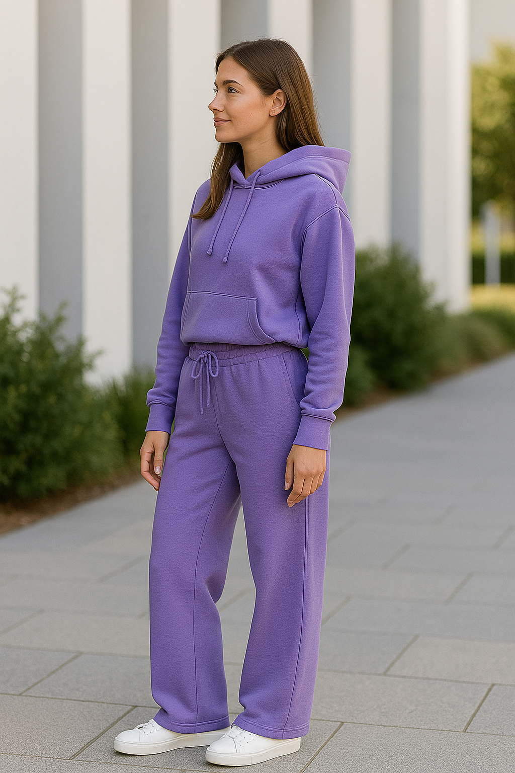 Hoodie Voor Dames, 2-Delige Set, Effen Gekleurde Casual Joggingpak Voor Herfst En Winter | VIQA VIQA© NEDERLAND