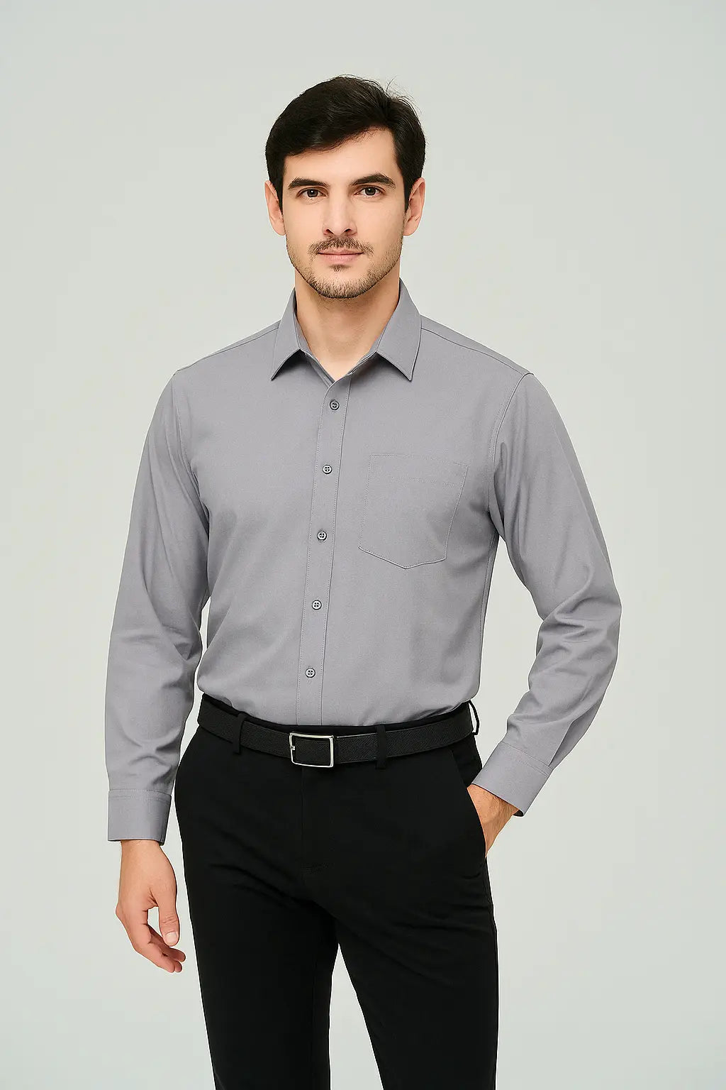 Arnold Heren Oranje Stretch Shirt Met Lange Mouwen VIQA© NEDERLAND