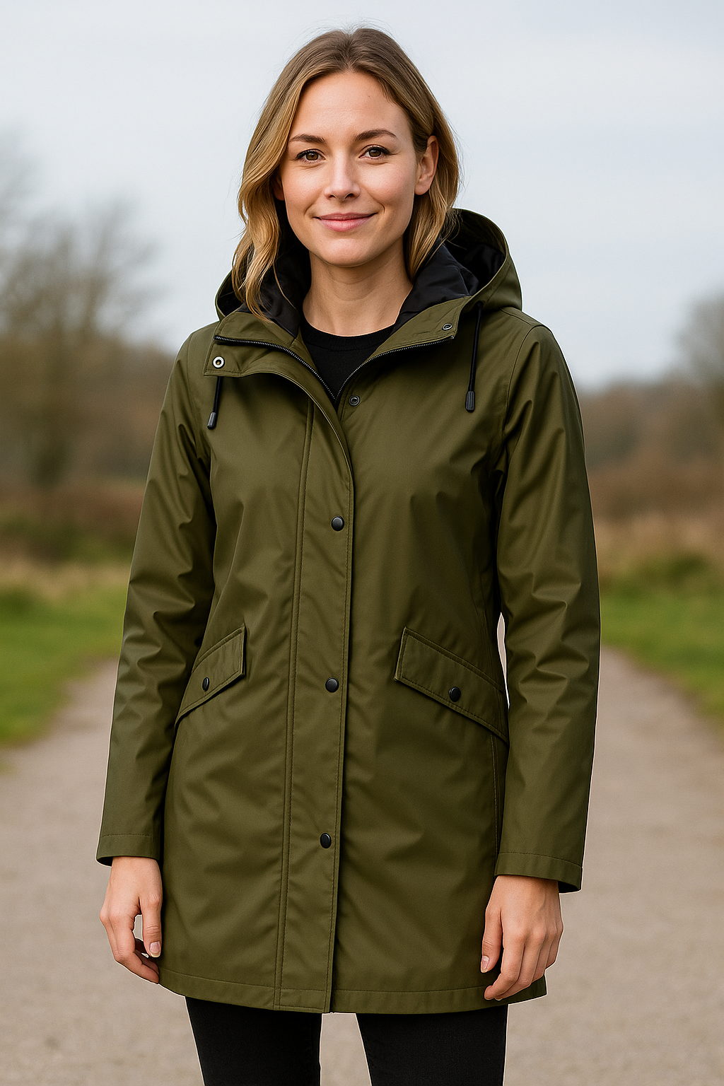 Dames Waterdichte Lange Regenjas, Capuchon Windbreaker Jas, Outdoor Casual Winddichte Jas | VIQA VIQA© NEDERLAND