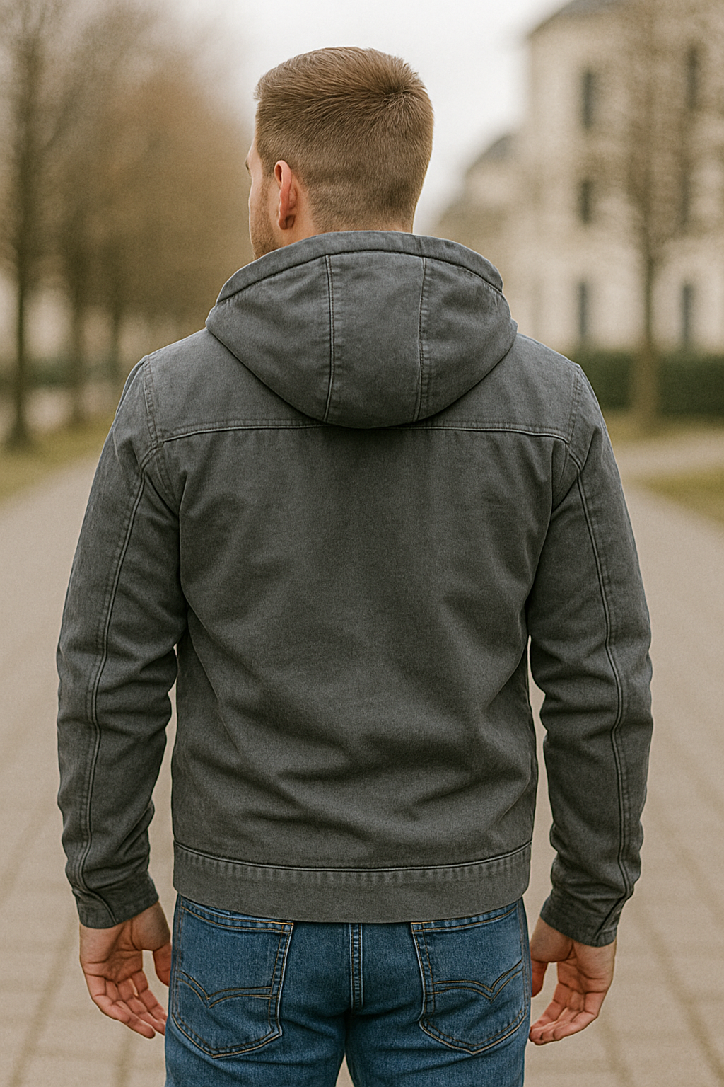 Heren Casual Hooded Jacket, Fleece gevoerde rits jas met zakken, Winter Outdoor Warm Bovenkleding | VIQA VIQA© NEDERLAND