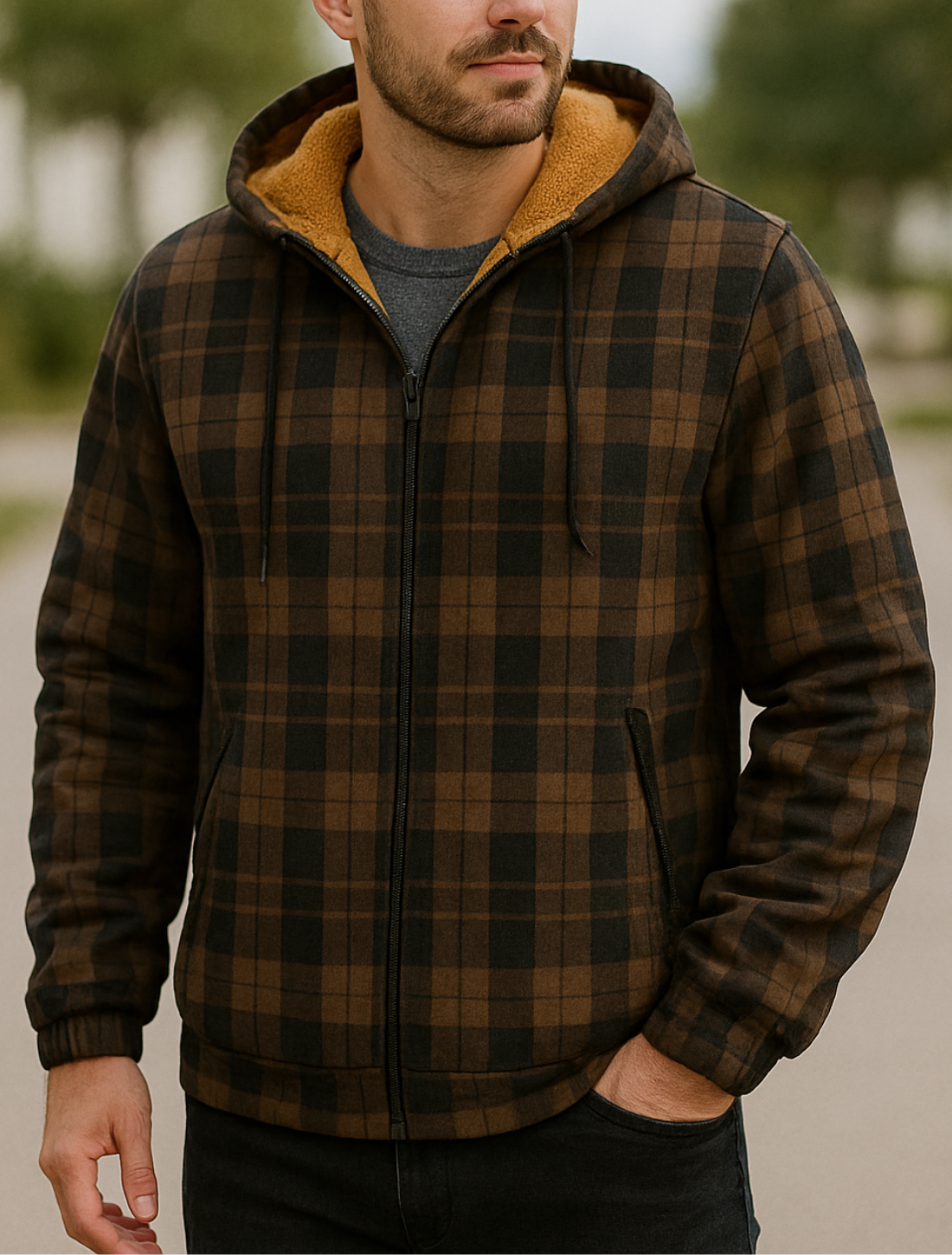 Heren Rits Hoodie, Sherpa Gevoerde Fleece Jas Voor Buiten Activiteiten In Koud Weer | VIQA VIQA© NEDERLAND