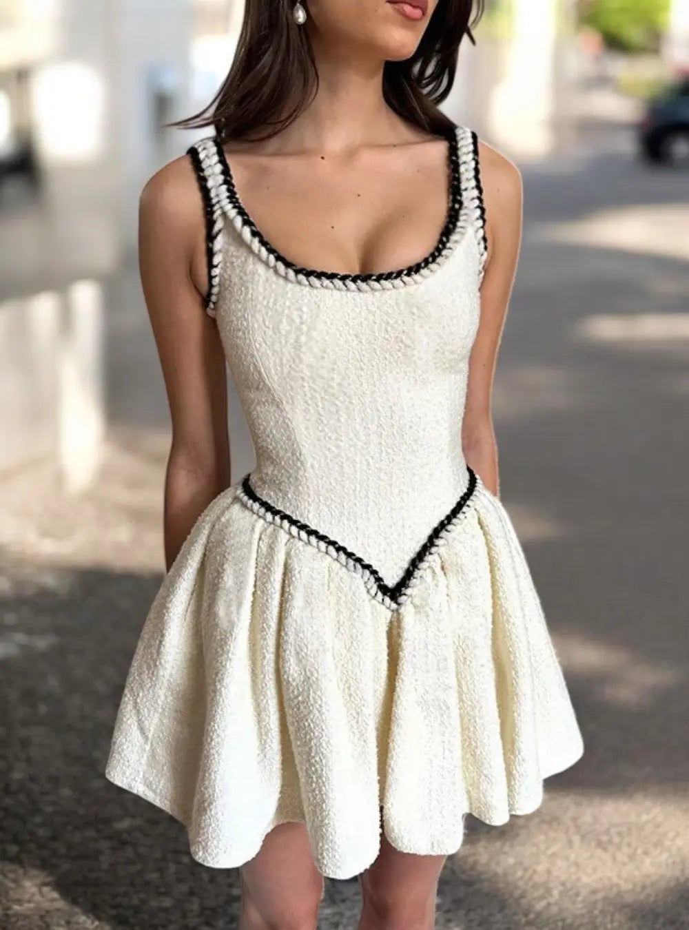 Latoya Elegant Zomer Mini-Jurk VIQA© NEDERLANDWit-L