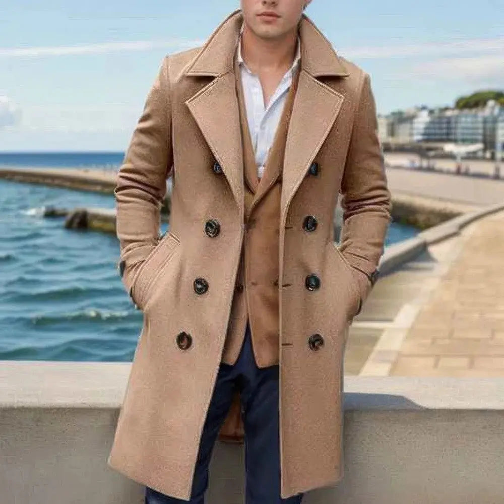 Wollen Herenjas Met Enkele Borst VIQA© NEDERLANDKhaki-Stijl-2-3XL