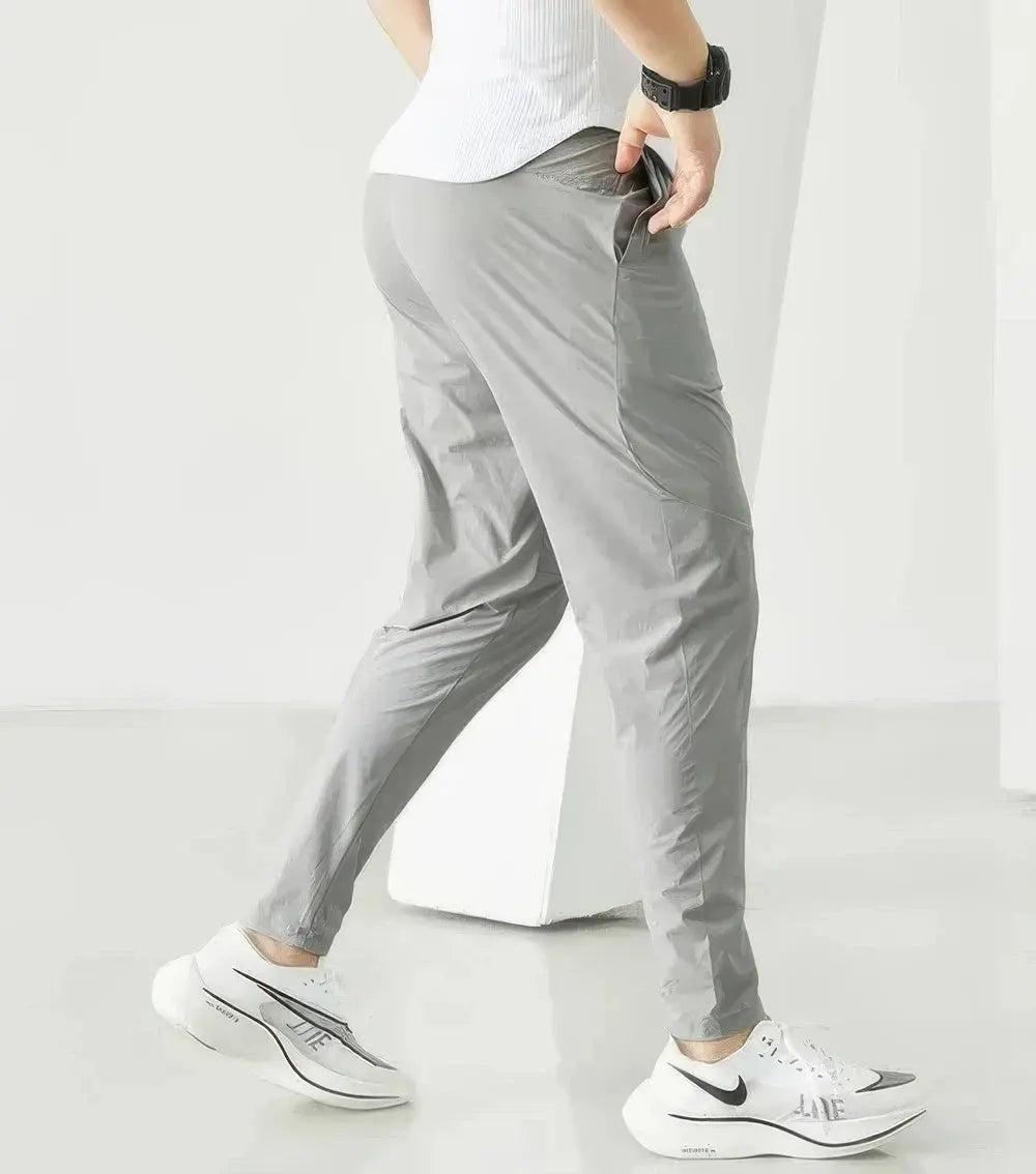 Heren Sportkleding Elastische Joggingbroek VIQA© NEDERLANDLichtgrijs-XL