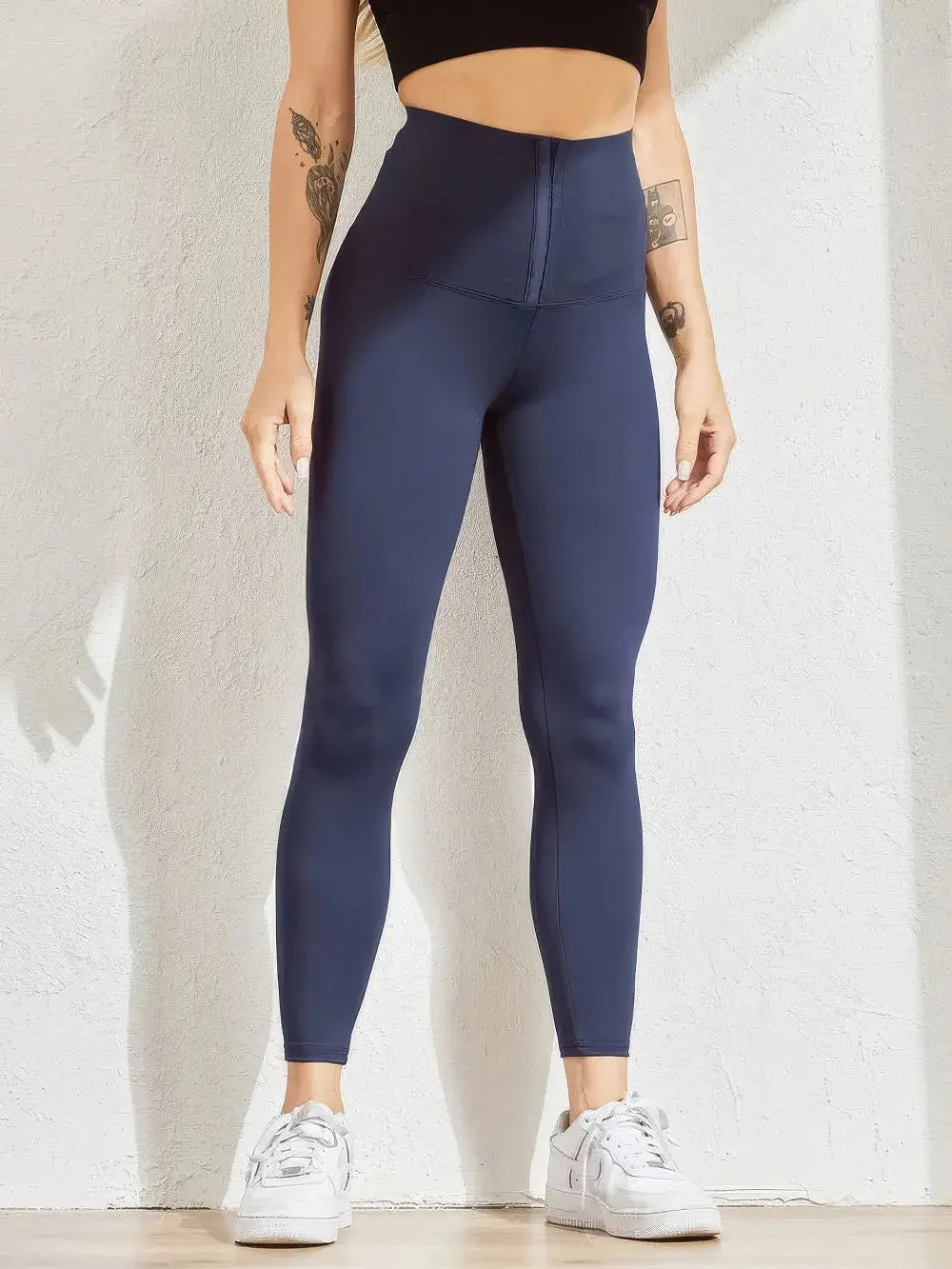 Dames Legging Met Buikband En Hoge Taille VIQA© NEDERLANDMarineblauw-XL