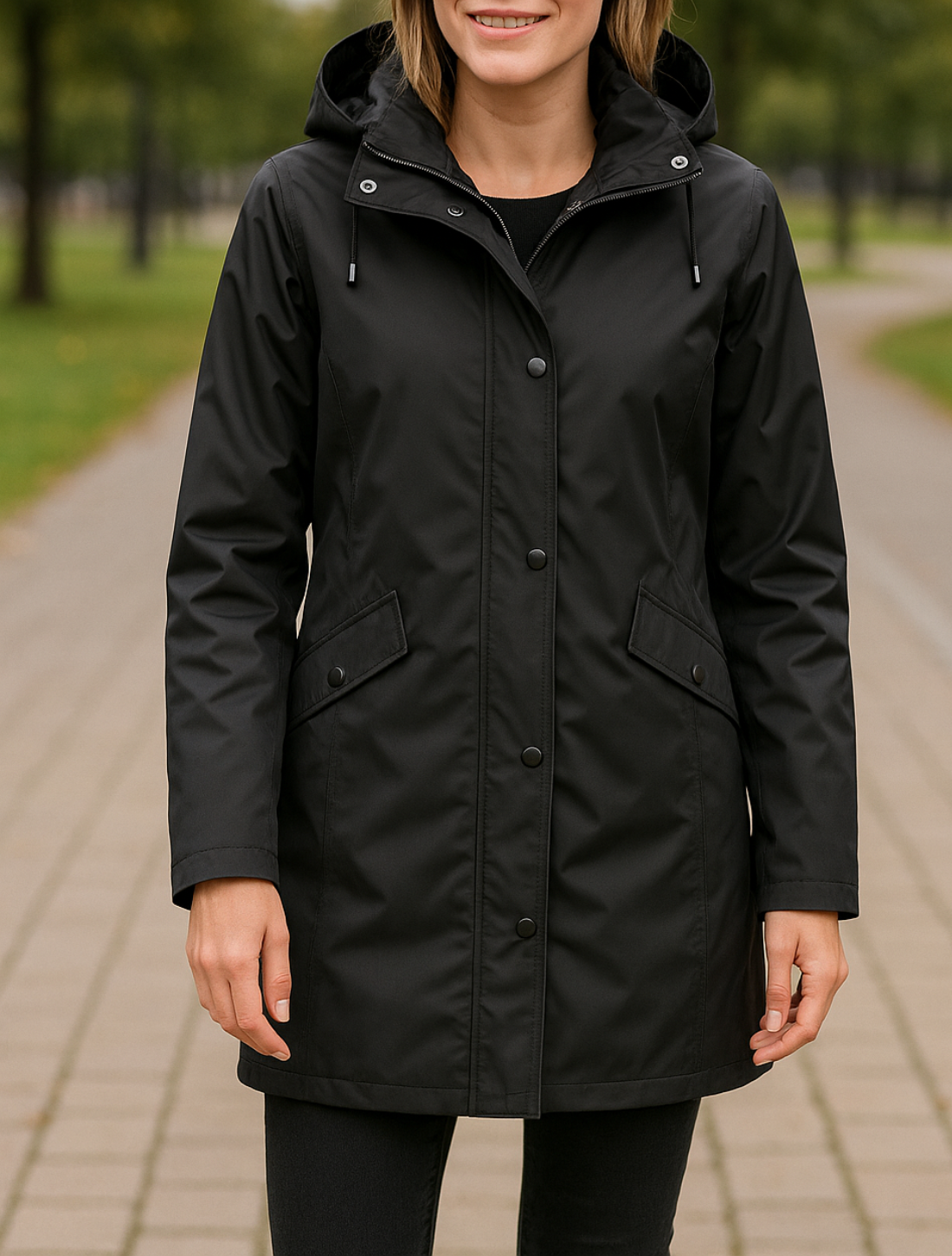 Dames Waterdichte Lange Regenjas, Capuchon Windbreaker Jas, Outdoor Casual Winddichte Jas | VIQA VIQA© NEDERLAND