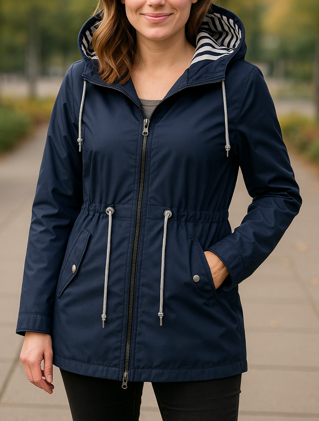 Waterdichte Regenjas voor Vrouwen, Lichtgewicht Casual Outdoor Regenjas Met Kap En Koord | VIQA VIQA© NEDERLAND