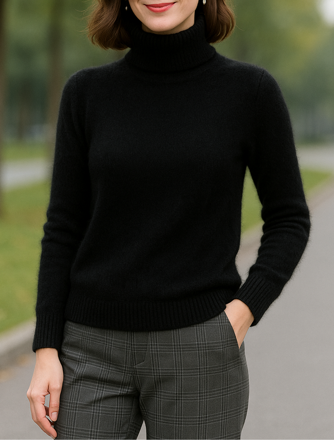 Dames Mink Kasjmier Trui, Dikke Warme Gebreide Trui, Hoge Revers Herfst En Winter Top | VIQA VIQA© NEDERLAND