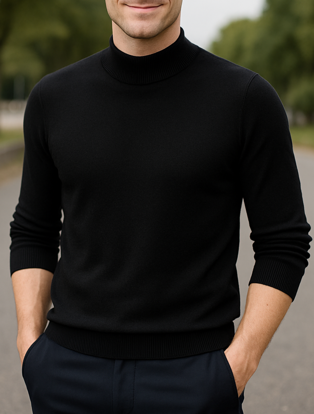 Heren Halve Coltrui, Winter Effen Kleuren Trui, Casual Coltrui | VIQA VIQA© NEDERLAND