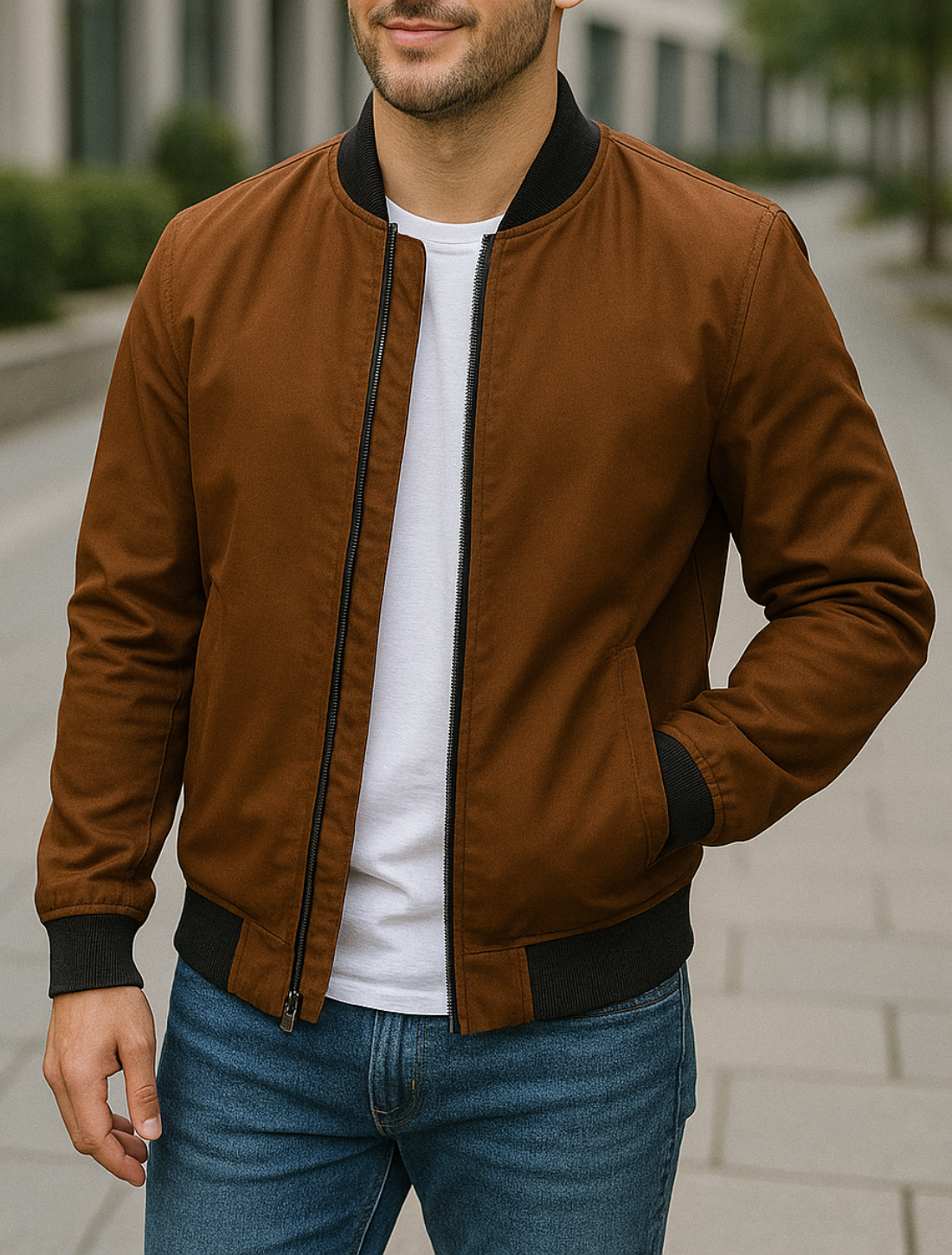 Heren Pilotenjack, Casual Bomberjack Met Ritssluiting Voor Winter- En Herfst Streetwear | VIQA VIQA© NEDERLAND