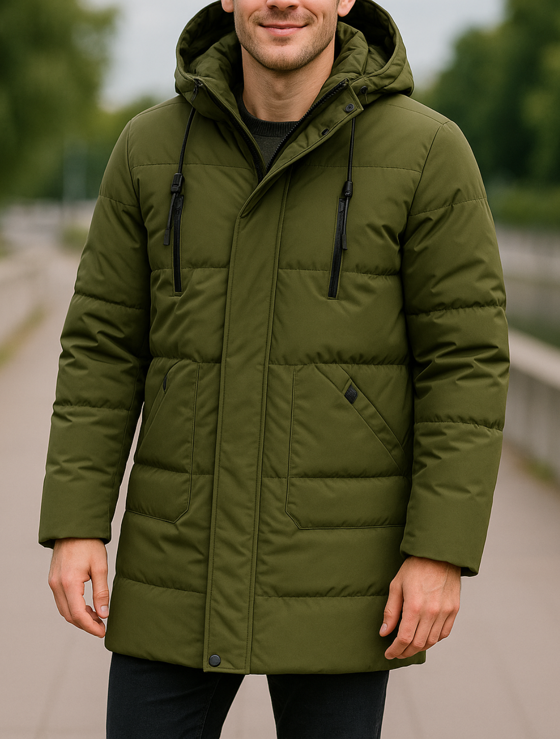 Gewatteerde Winterjas Voor Heren, Halflange Katoenen Donsparka, Warme Thermische Windjack Met Capuchon | VIQA VIQA© NEDERLAND