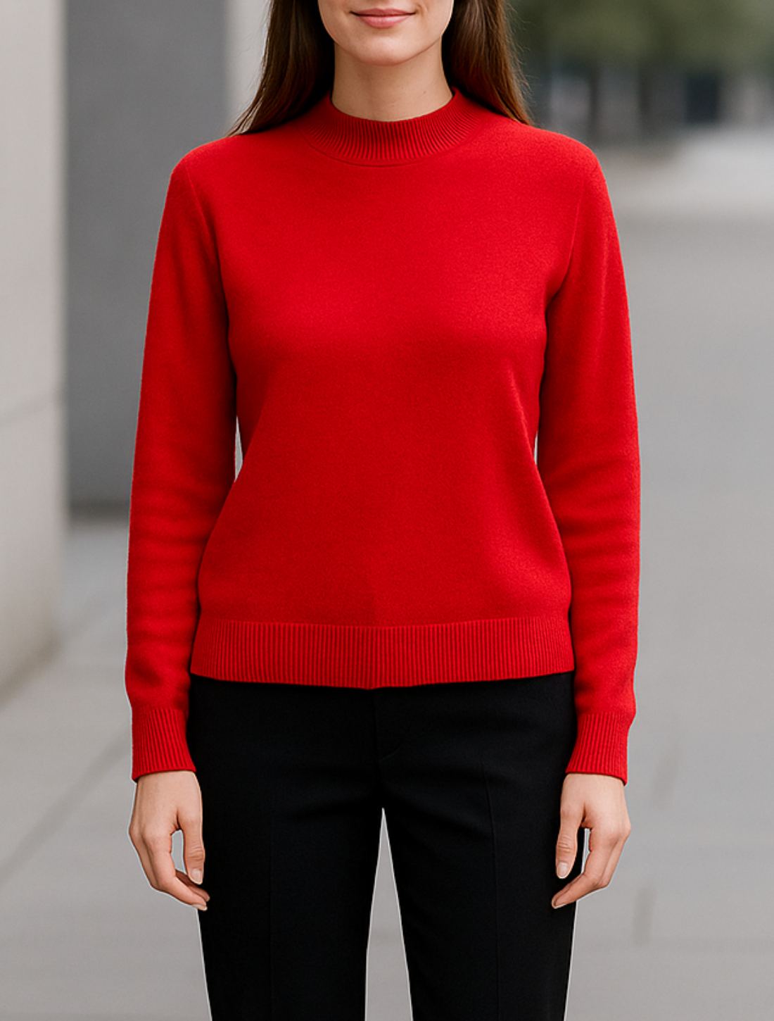 Dames Merino Wol Trui, Zacht Gebreide Mock-hals Pullover, Herfst Winter Casual Basic Top | VIQA VIQA© NEDERLAND