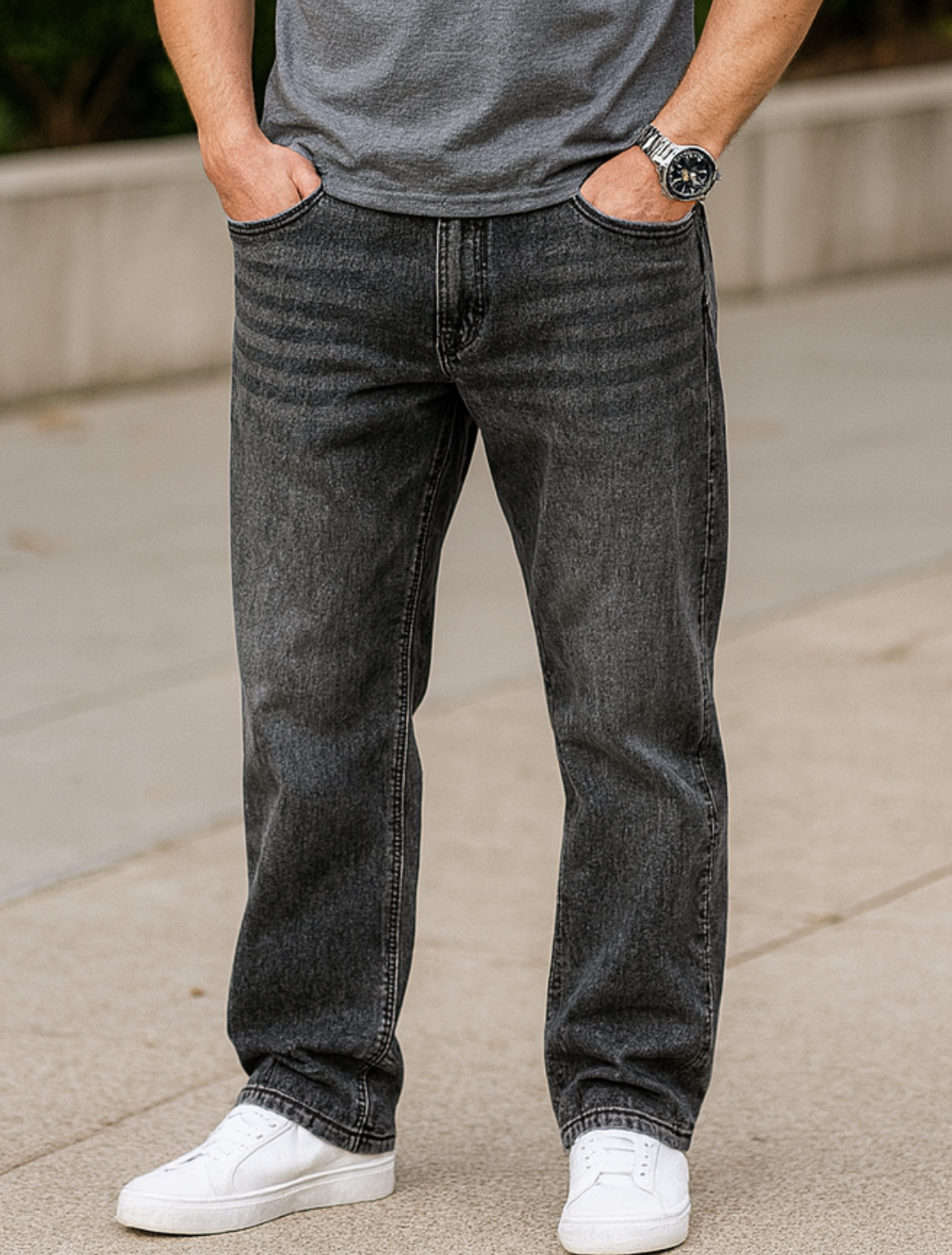 Dunne Zachte Spijkerbroek Voor Heren, Rechte Losse Comfortabele Casual Broek | VIQA VIQA© NEDERLAND