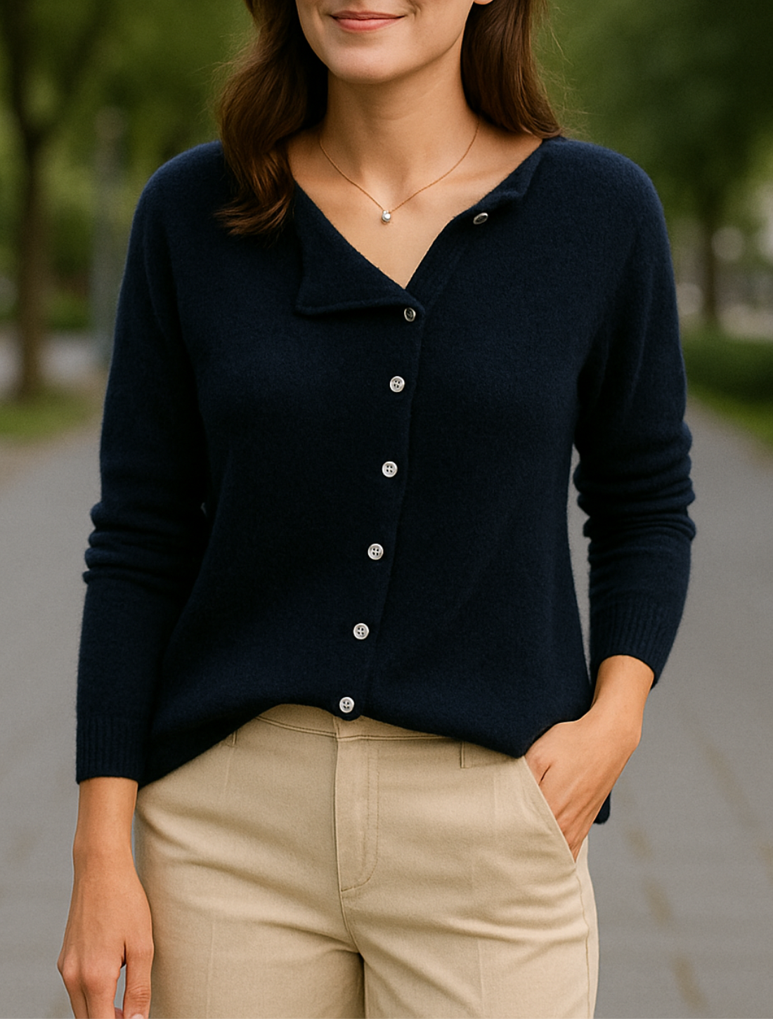 Dames Elegant Gebreid Vest, Herfst Winter Knoop Ontwerp Casual Trui | VIQA VIQA© NEDERLAND