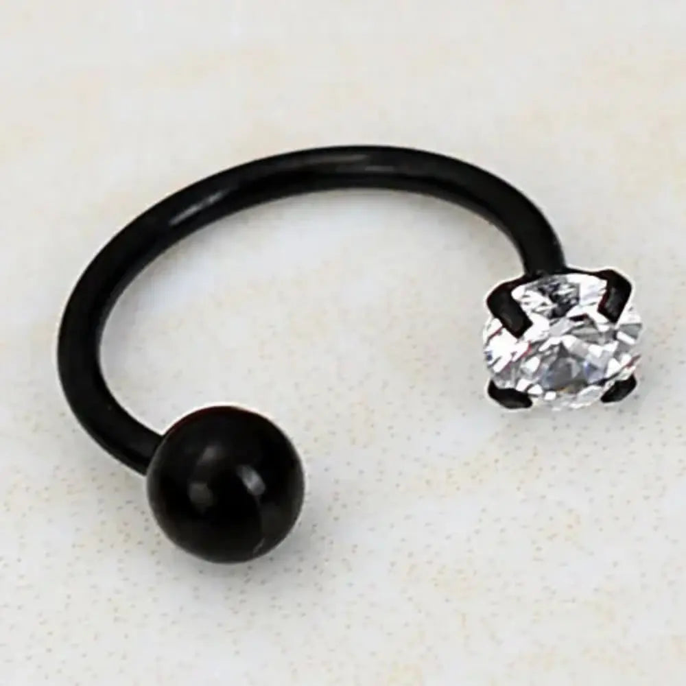 Roestvrijstalen Kristallen Oorbellen VIQA© NEDERLANDZwart