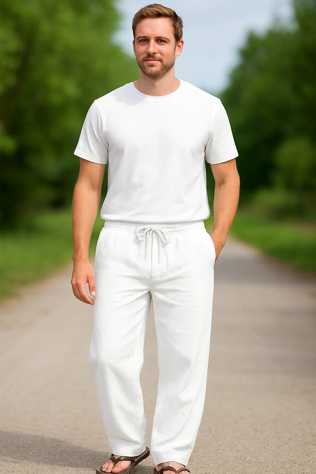 Heren Zomerbroek, Ademende Losse Rechte Broek, Casual Effen Kleur Streetwear | VIQA VIQA© NEDERLAND