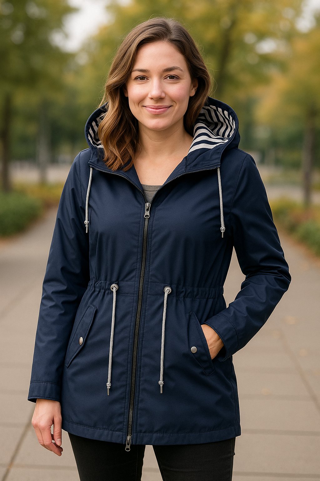 Waterdichte Regenjas voor Vrouwen, Lichtgewicht Casual Outdoor Regenjas Met Kap En Koord | VIQA VIQA© NEDERLAND