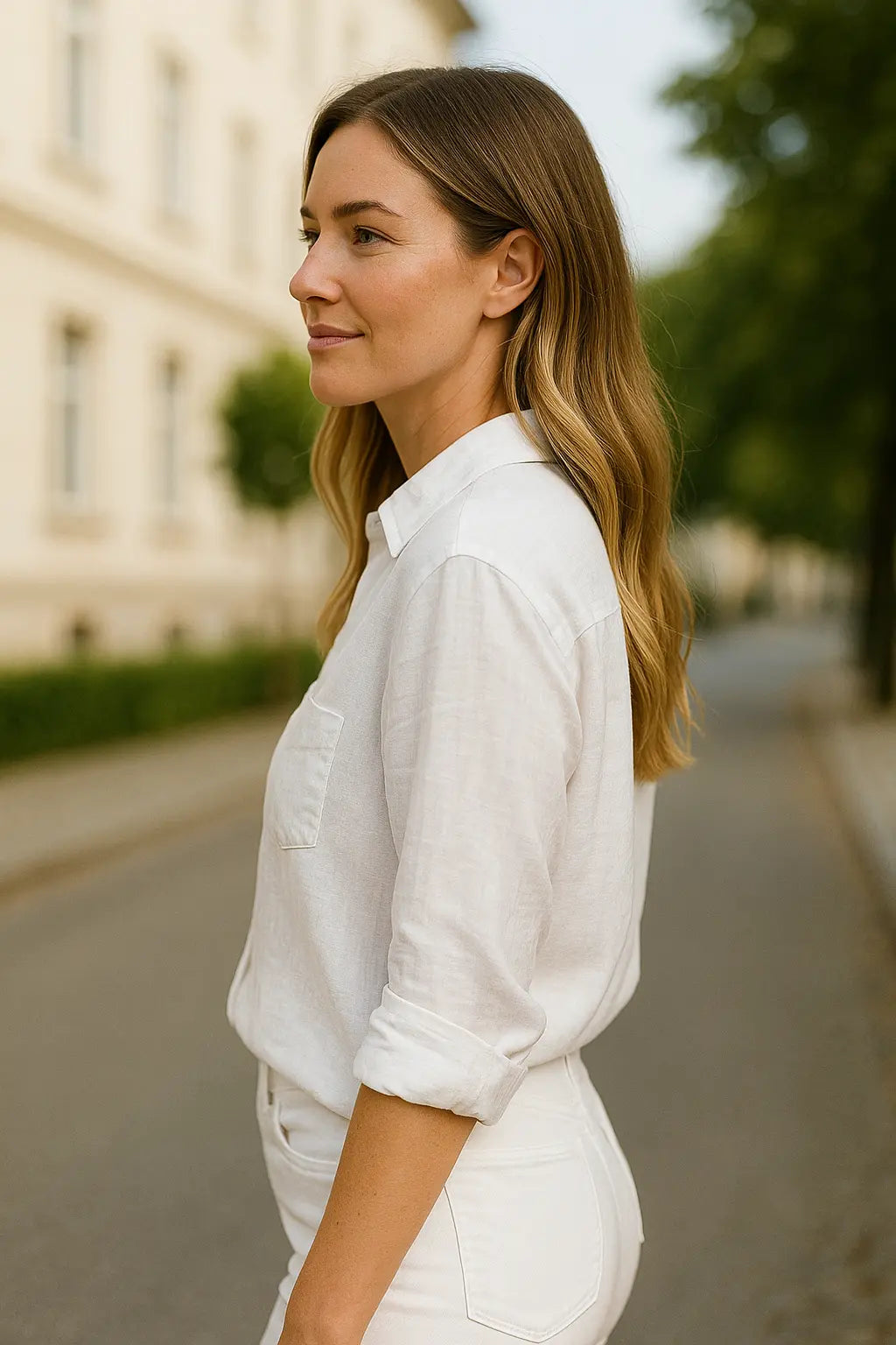 Dames Linnen Lange Mouw Shirt, Elegant Effen Kleur Casual T-Shirt Overhemd | VIQA VIQA© NEDERLAND