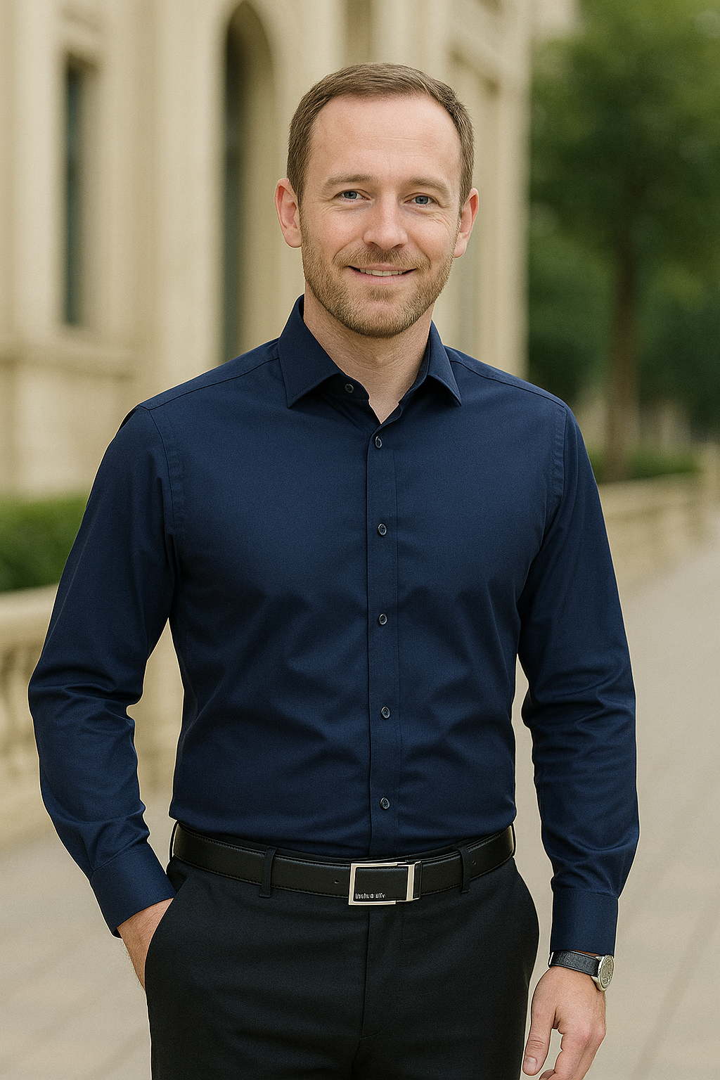 Heren Zakelijk Shirt, Effen Kleur Slim Pasvorm Lange Mouwen, Klassieke Casual Jurk Shirt | VIQA VIQA© NEDERLAND