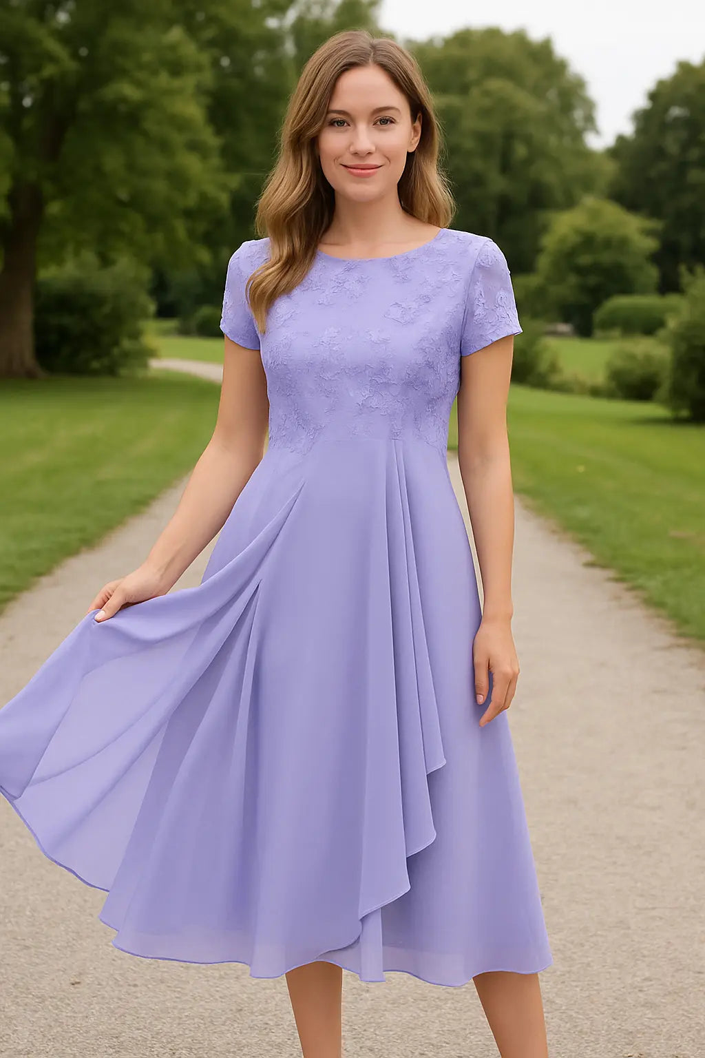 Angie Elegante Maxi Kanten Feestjurk VIQA© NEDERLAND