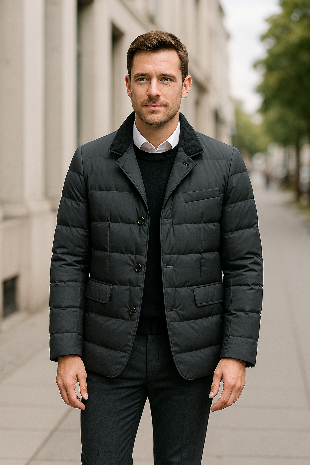 Eendendons Blazerjas Voor Heren, Smart Casual Tweedelige Herfst-Winter Warme Jas | VIQA VIQA© NEDERLAND