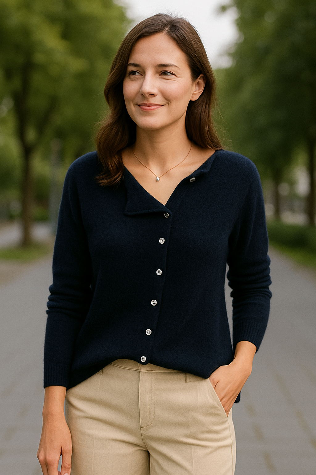 Dames Elegant Gebreid Vest, Herfst Winter Knoop Ontwerp Casual Trui | VIQA VIQA© NEDERLAND