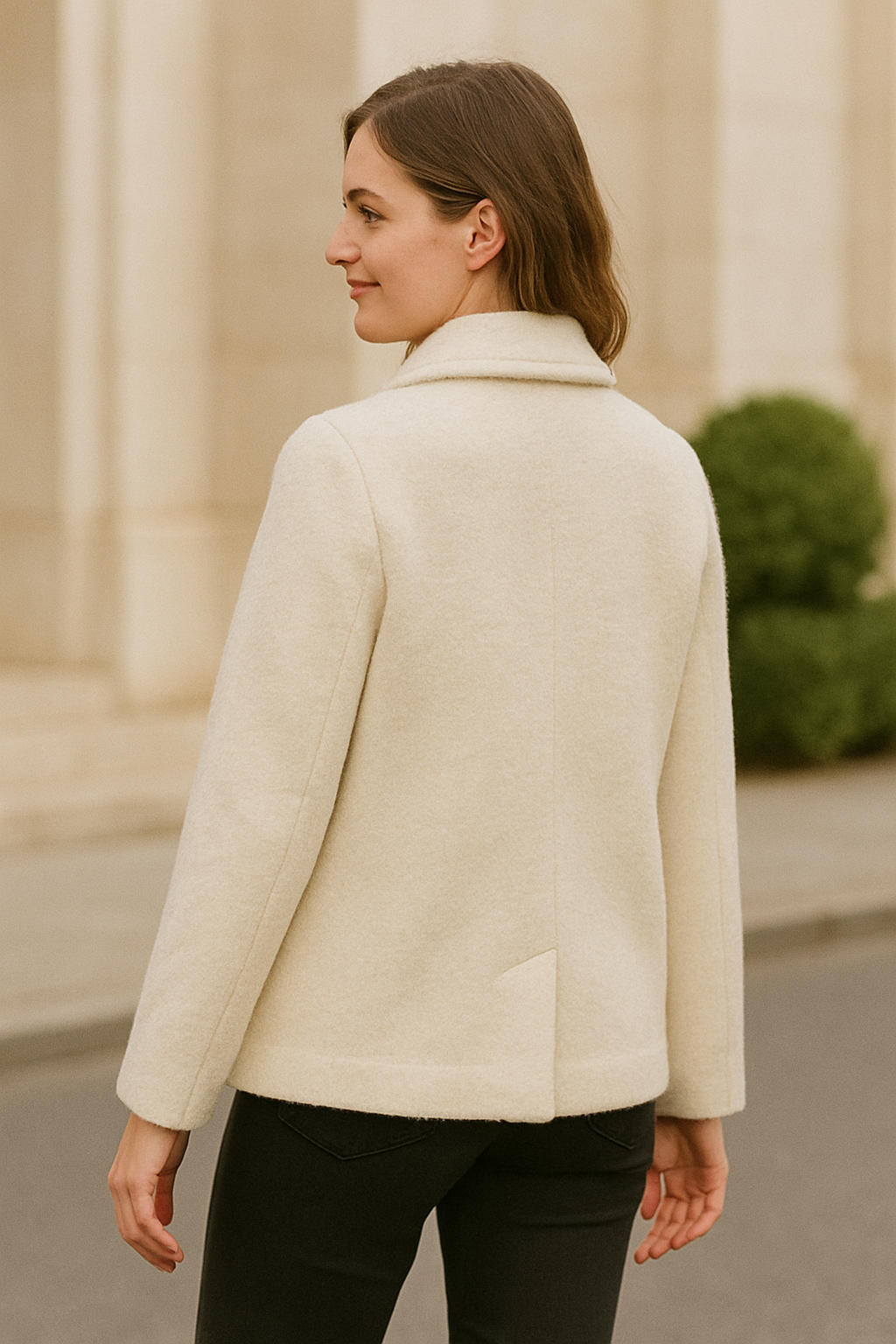 Vrouwen Parel Button Coat, Double Breasted Frans ontwerp Herfst Fashion | VIQA VIQA© NEDERLAND