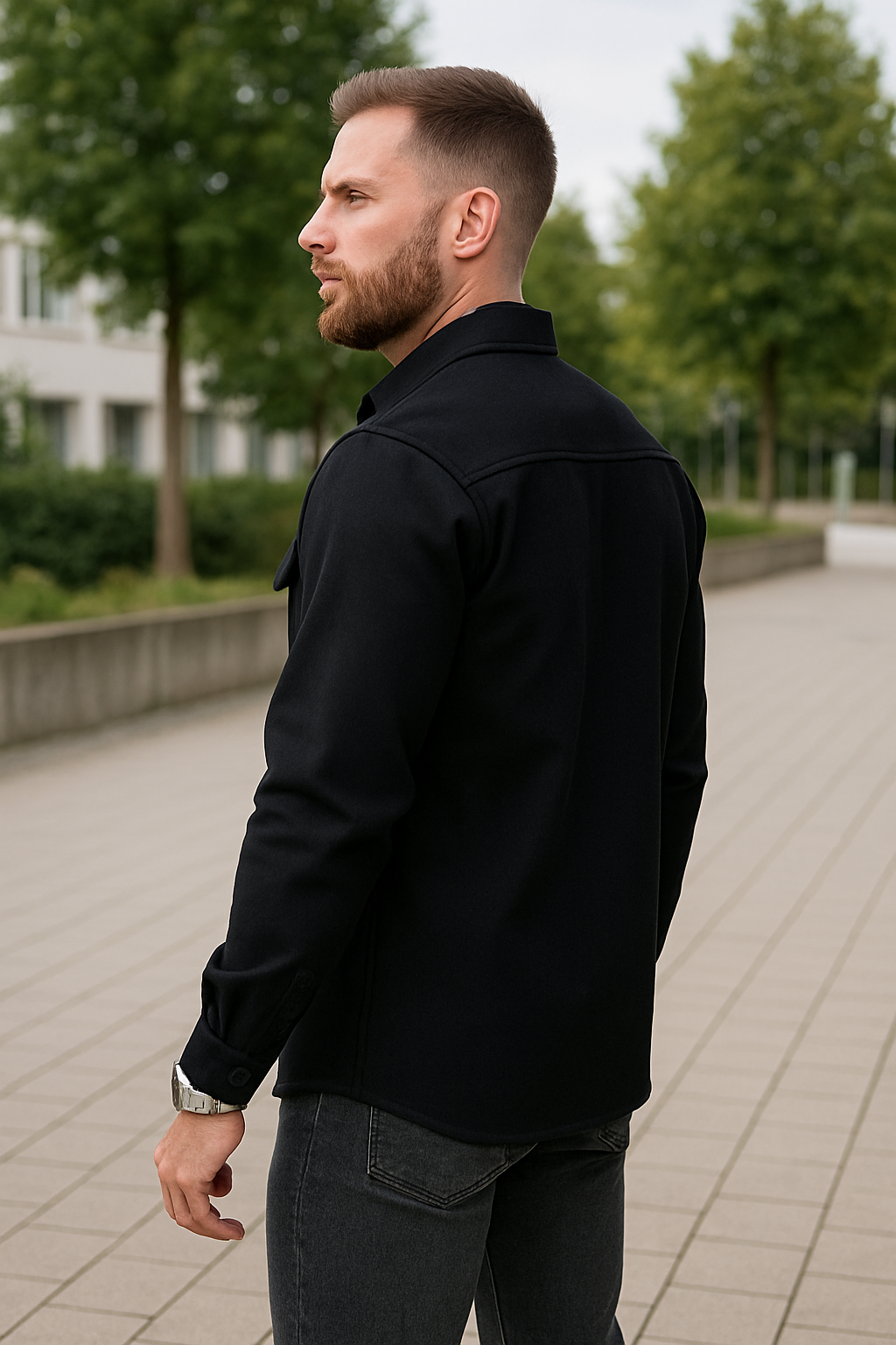 Casual Overhemdjasje Voor Heren, Enkelrijks Jasje Met Lange Mouwen En Revers, Gerfst, Winter Bovenkleding | VIQA VIQA© NEDERLAND