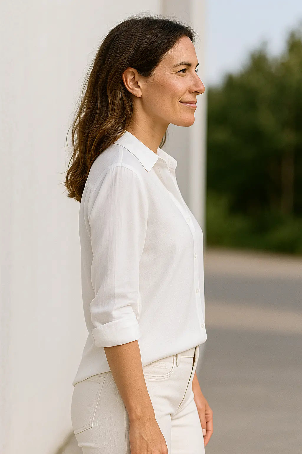 Dames Chiffon Blouse, Lange Mouwen Kap Los Pasvorm Shirt, Elegant Kantoor Tuniek Top | VIQA VIQA© NEDERLAND