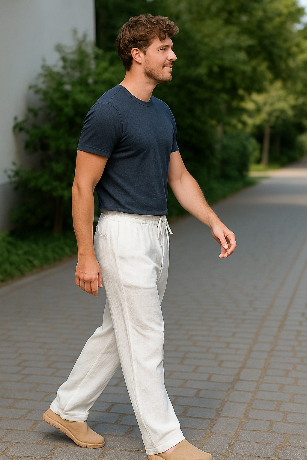 Herenbroek Met Rechte Pijpen, Lichtgewicht Ademende Casual Strandbroek | VIQA VIQA© NEDERLAND