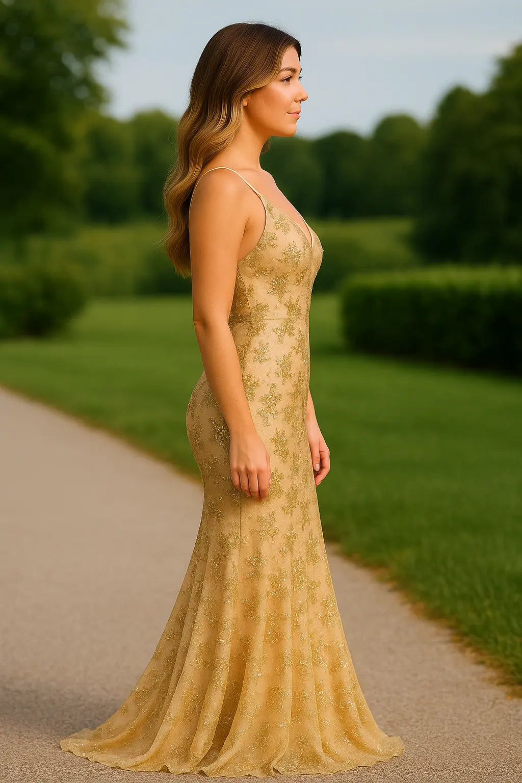 Dames Bodycon Maxi Jurk Met Lovertjes En Mazen, Sexy V-Hals Spaghettibandjes Rugloos Avondjurk | VIQA VIQA© NEDERLAND