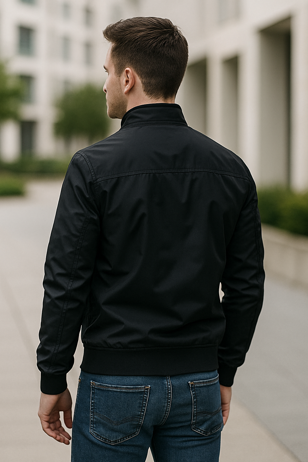 Bomberjack Voor Heren, Effen Slim Pasvorm Casual Bomberjack, Herfstjas Met Opstaande Kraag | VIQA VIQA© NEDERLAND
