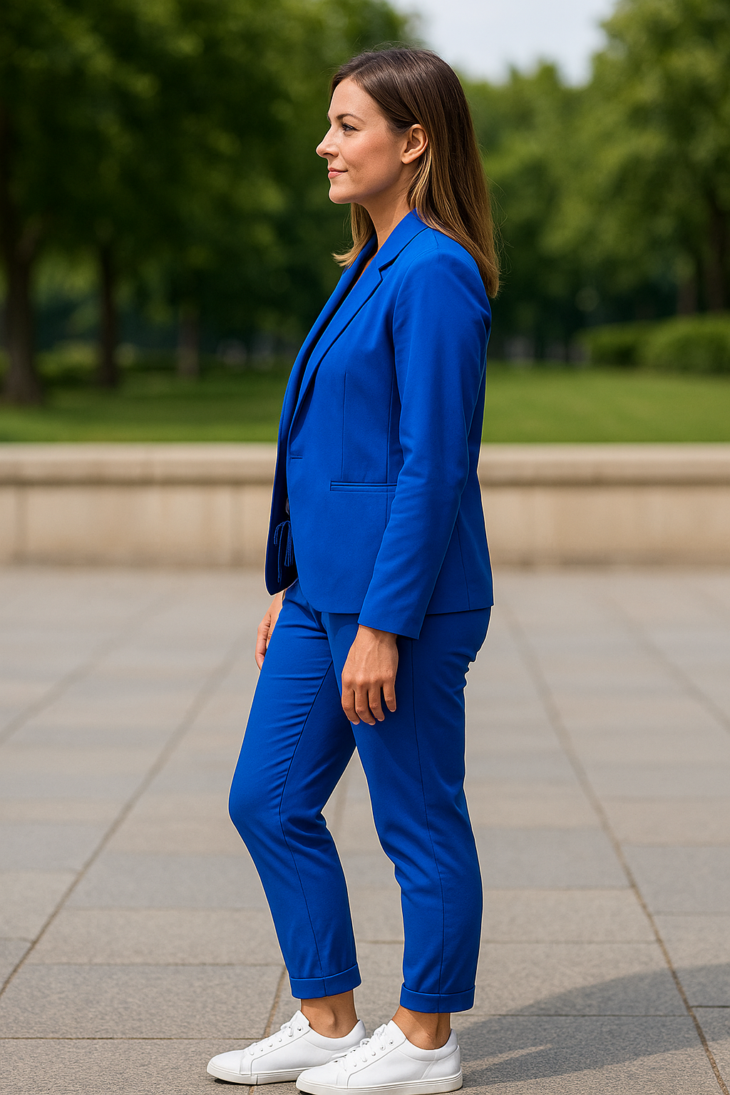 Zakelijk Pak Voor Dames, Elegante Tweedelige Set Met Broek Met Eelastische Taille | VIQA VIQA© NEDERLAND