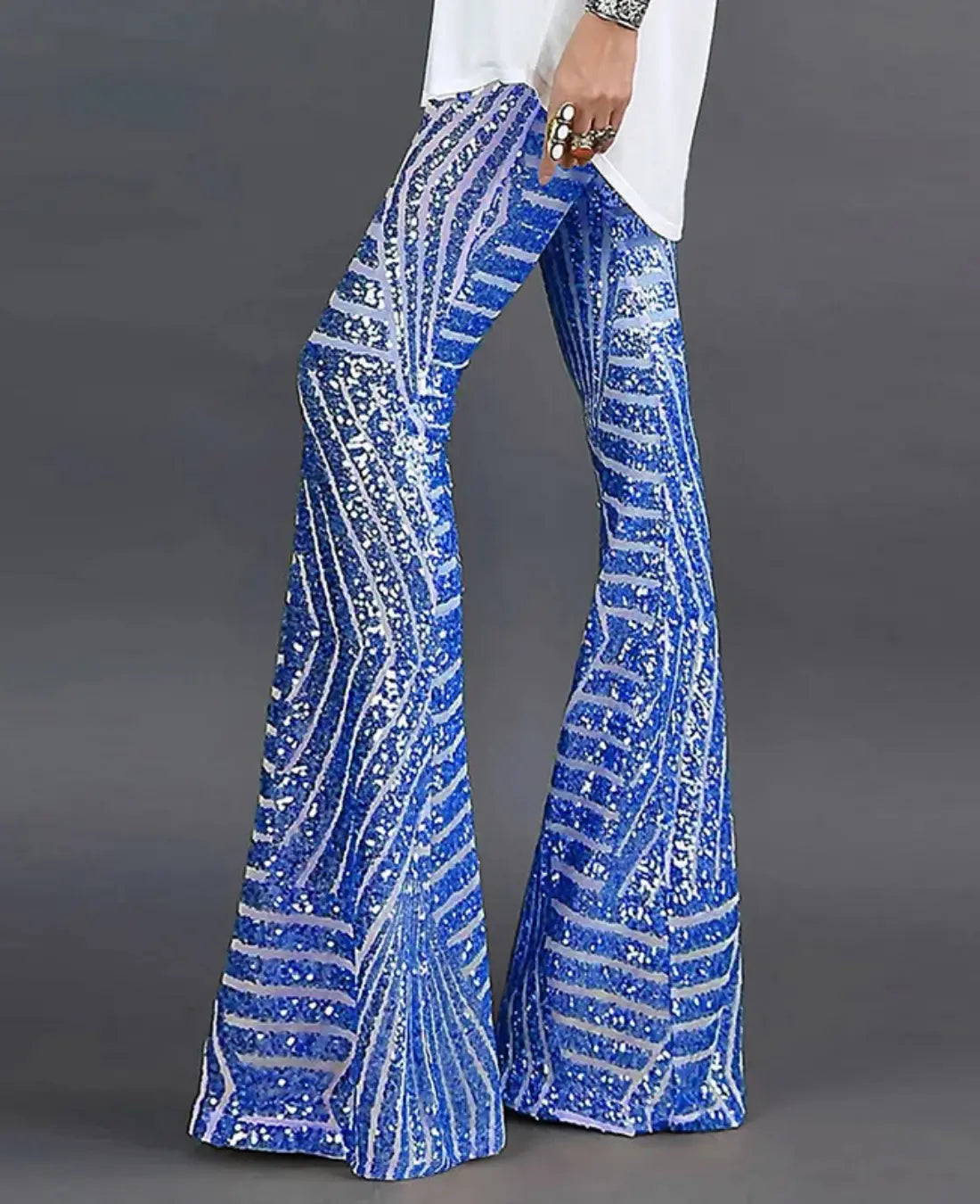 Zomerse Glitter Broek Voor Dames VIQA© NEDERLANDBlauw-2XL