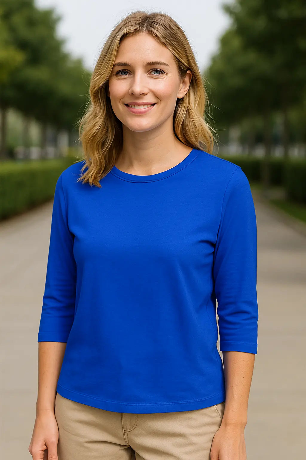 Dames Zomer Gedrukt T-Shirt, Ronde Hals 3/4 Mouwen Casual Blouse, Lichtgewicht Veelkleurig Top | VIQA VIQA© NEDERLAND