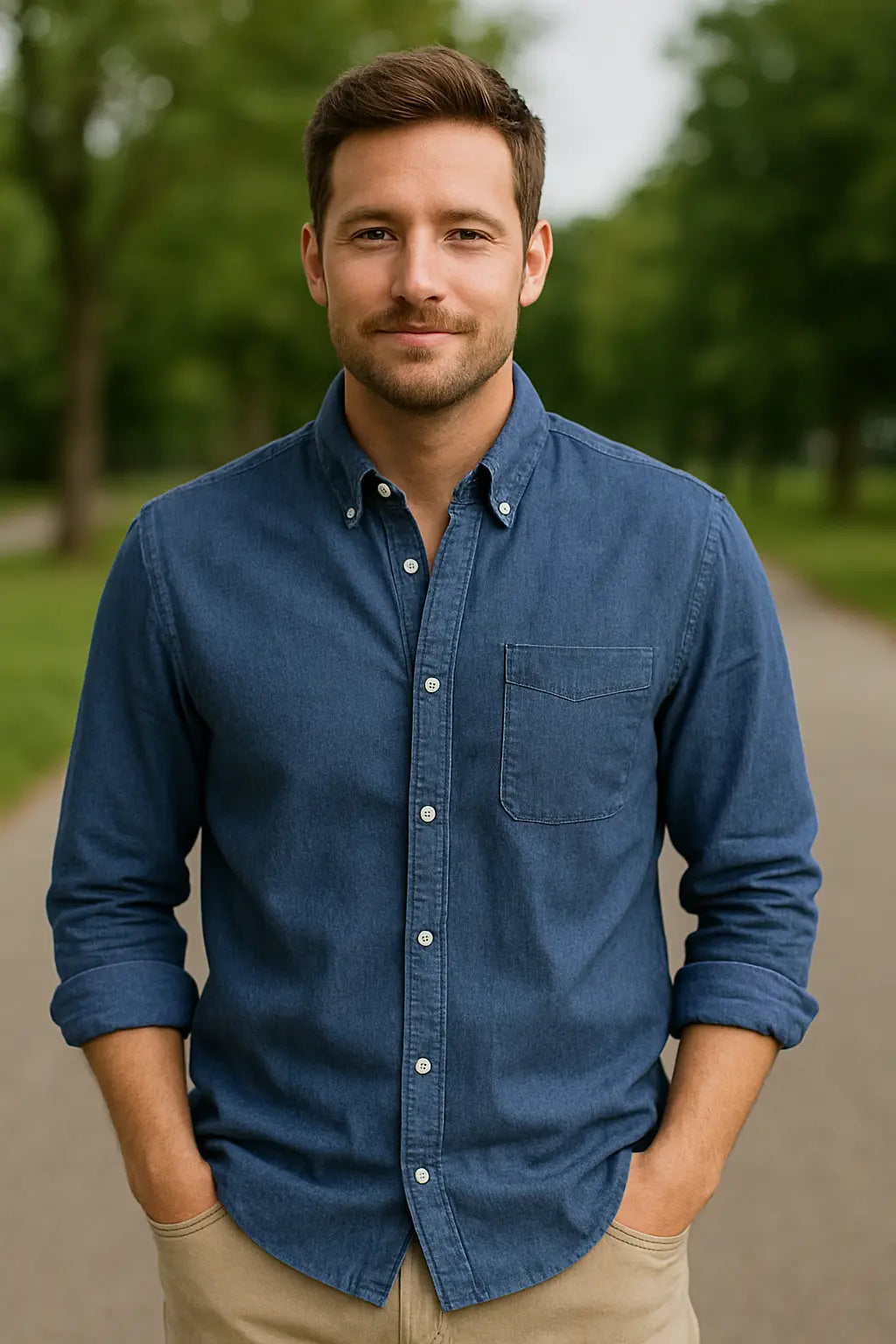 Heren Overhemd Met Lange Mouwen En Kapsel, Effen Kleur Knop-Omhoog Casual Kantoor Vest Stijl Top | VIQA VIQA© NEDERLAND